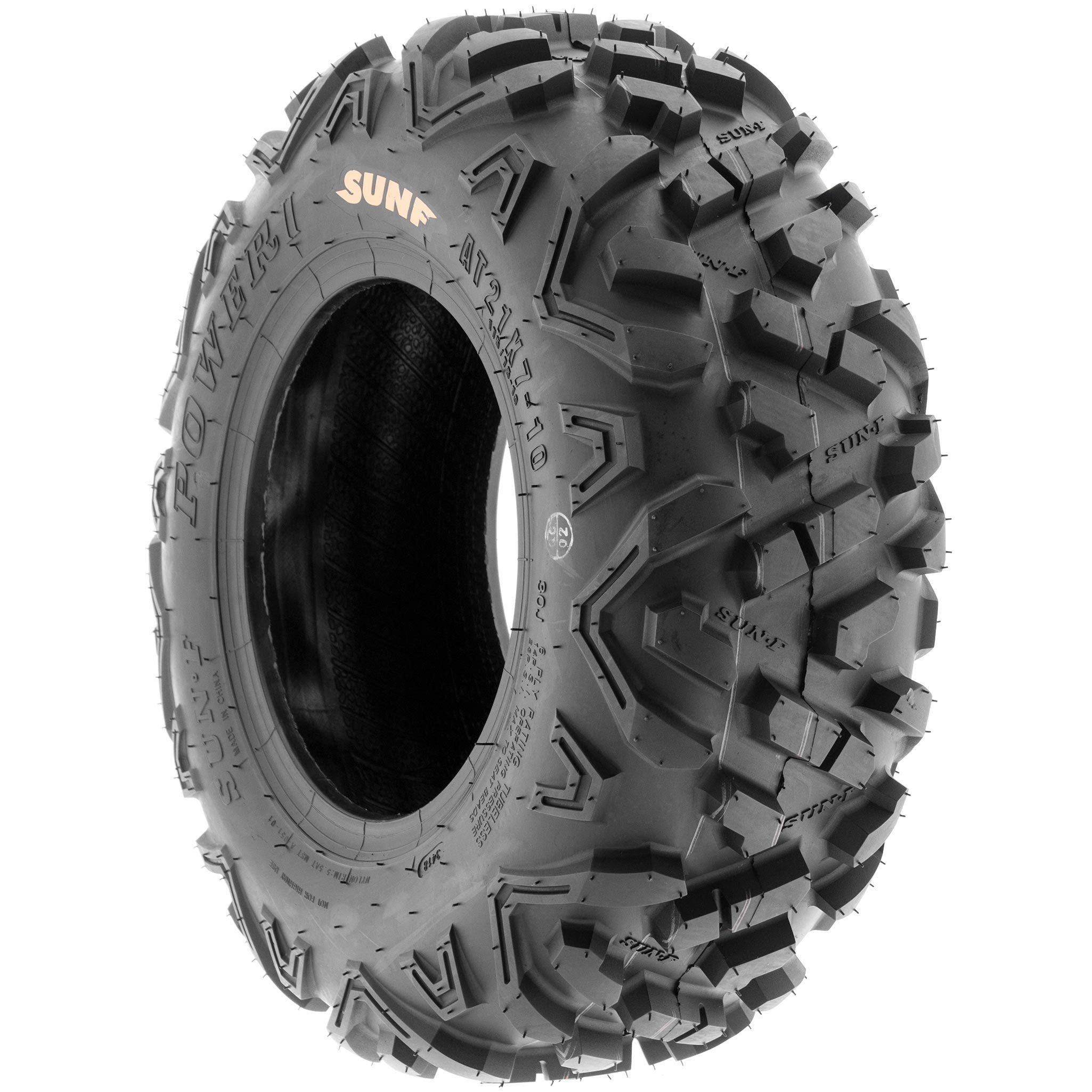 Set Of 4 Sunf Power.Ii Atv Utv Tires 19X7-8 Front & 19X7-8 Rear, All-Terrain Off Road, 6 Pr, A051