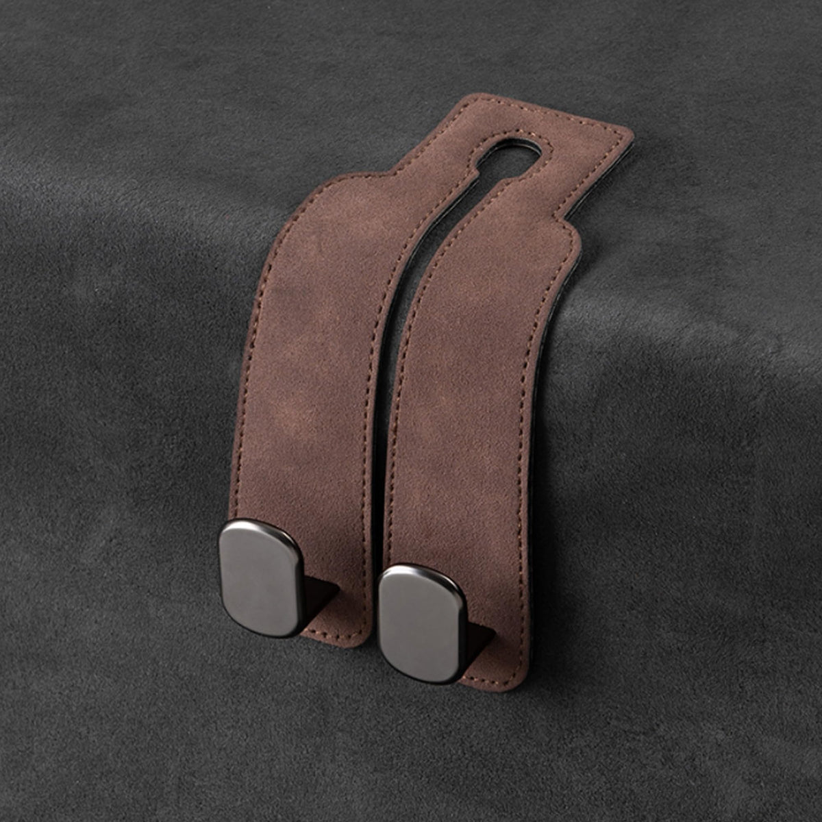 Amelity Car Purse Hook, Car Hooks For Purses And Bags Cute, Car Seat Hooks For Headrest, Car Seat Back Storage Hooks (Brown - 1 