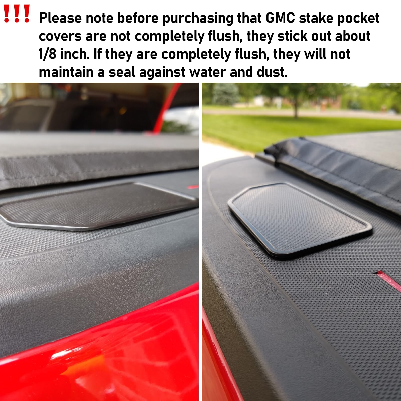 Moonlinks Compatible With Gmc Sierra/Chevy Silverado Stake Pocket Covers 2019-2023,Bed Rail Stake Pocket Hole Plug Caps For Sier