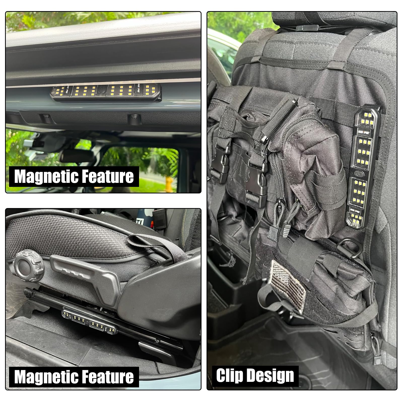 Sunpie Utv Interior Light W/Recharge & Magnet Universal Sxs Dome Light Compatible With Polaris Can Am Pioneer/Talon Kawasaki Mul