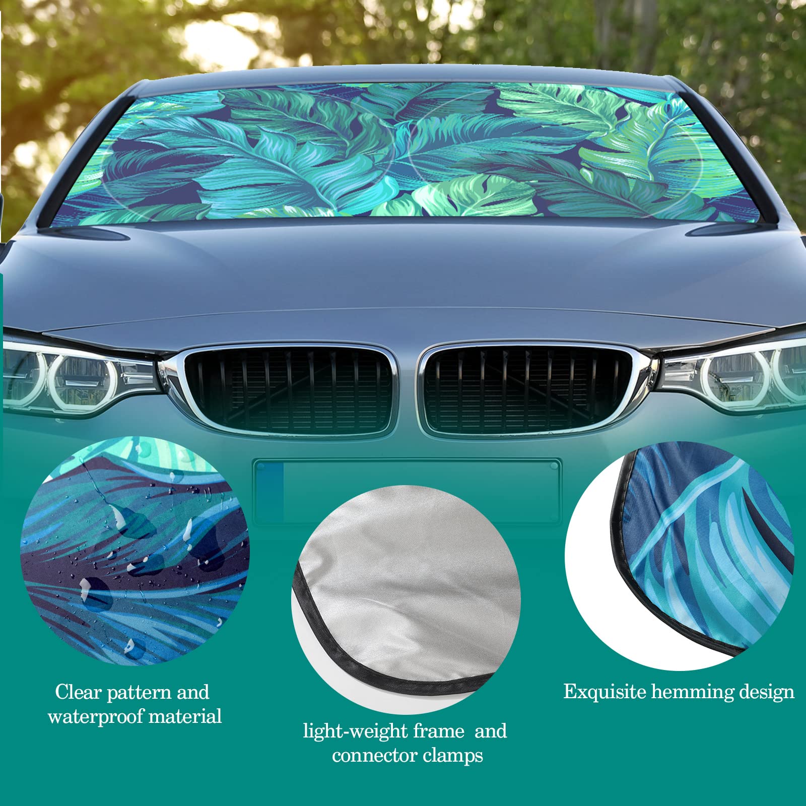 Windshield Sun Shade Foldable Car Front Window Covers For Car Accessories Sun Heat Uv Rays Visor Protector Protection For Univer
