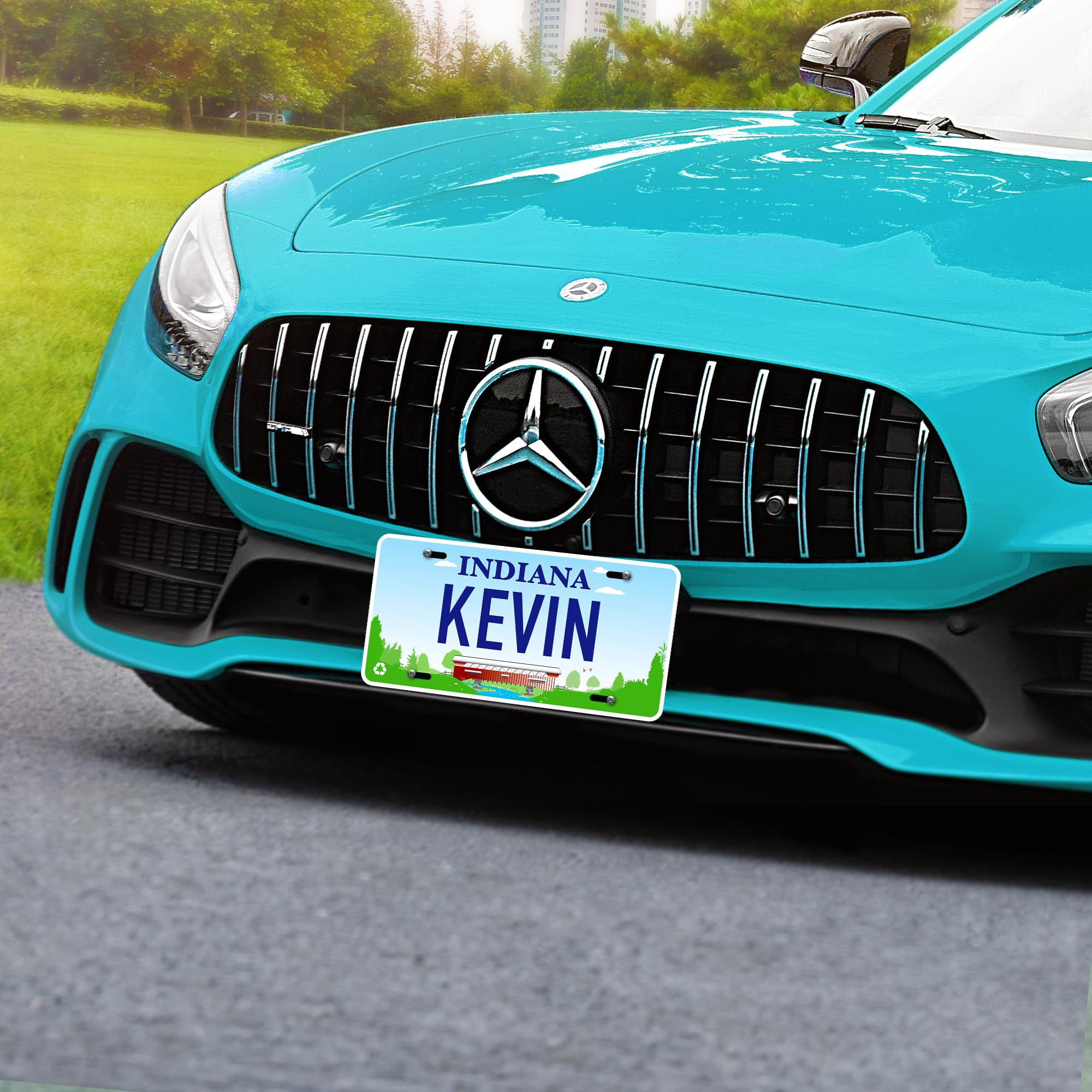 Custom Indiana License Plate, Personalized License Plates For Car, 6X12 Inch, Rust-Free Fade Resistant Aluminum, Usa Made By My