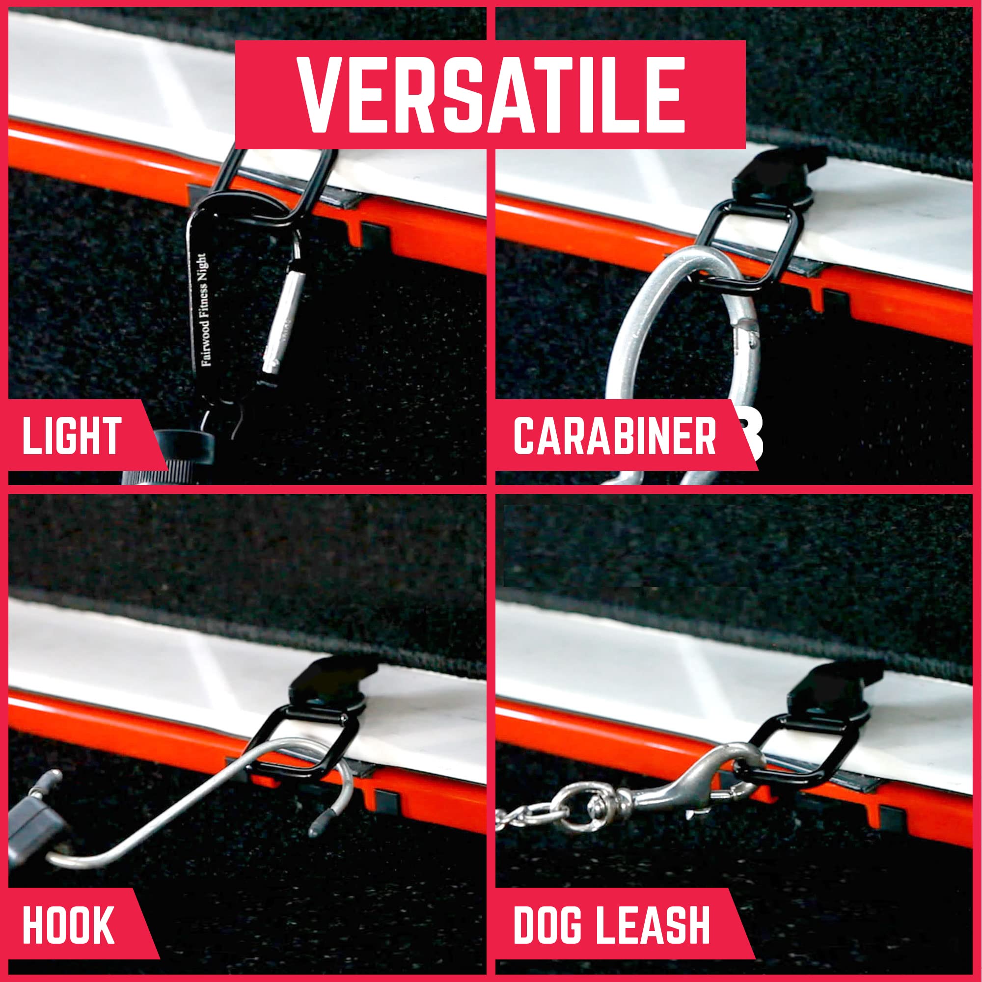 Tie Down D Ring Set, Easy-to-Install Truck Tie Downs, Compatible with Cargo Cover Mounts, Heavy-Duty Jeep Wrangler Accessories for Pickups, Trailers, Truck, Trailer, Camper, Boat & More, 6 Pack - GPCA