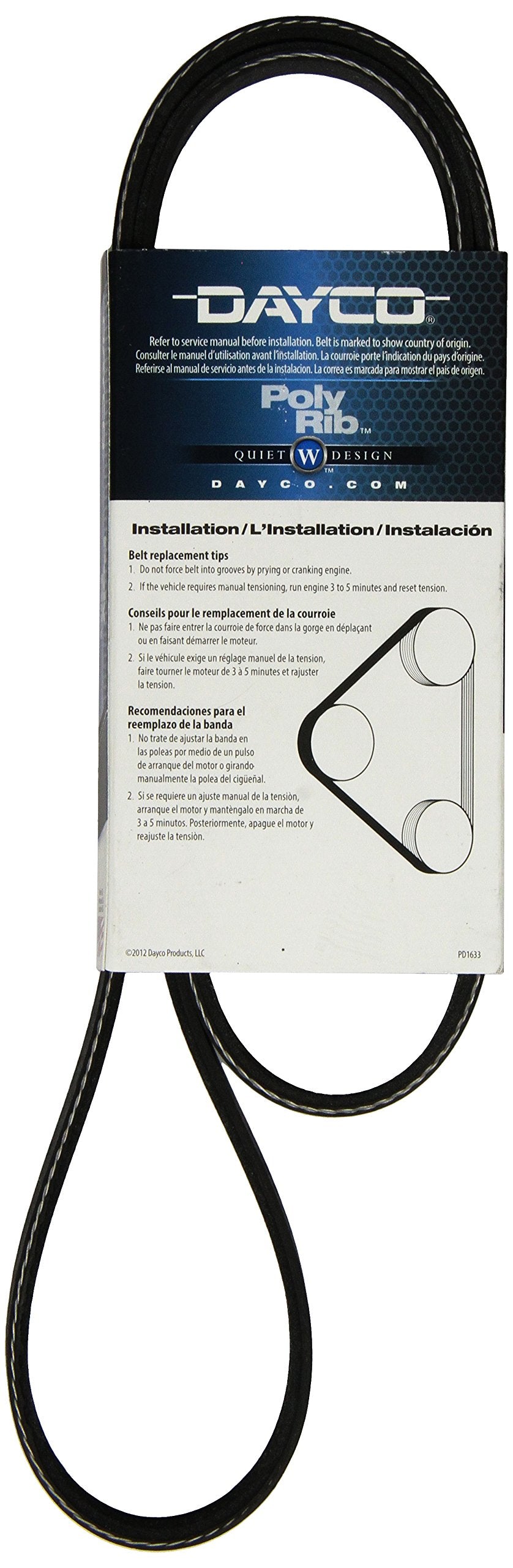 Dayco 5050486 Serpentine Belt , Black