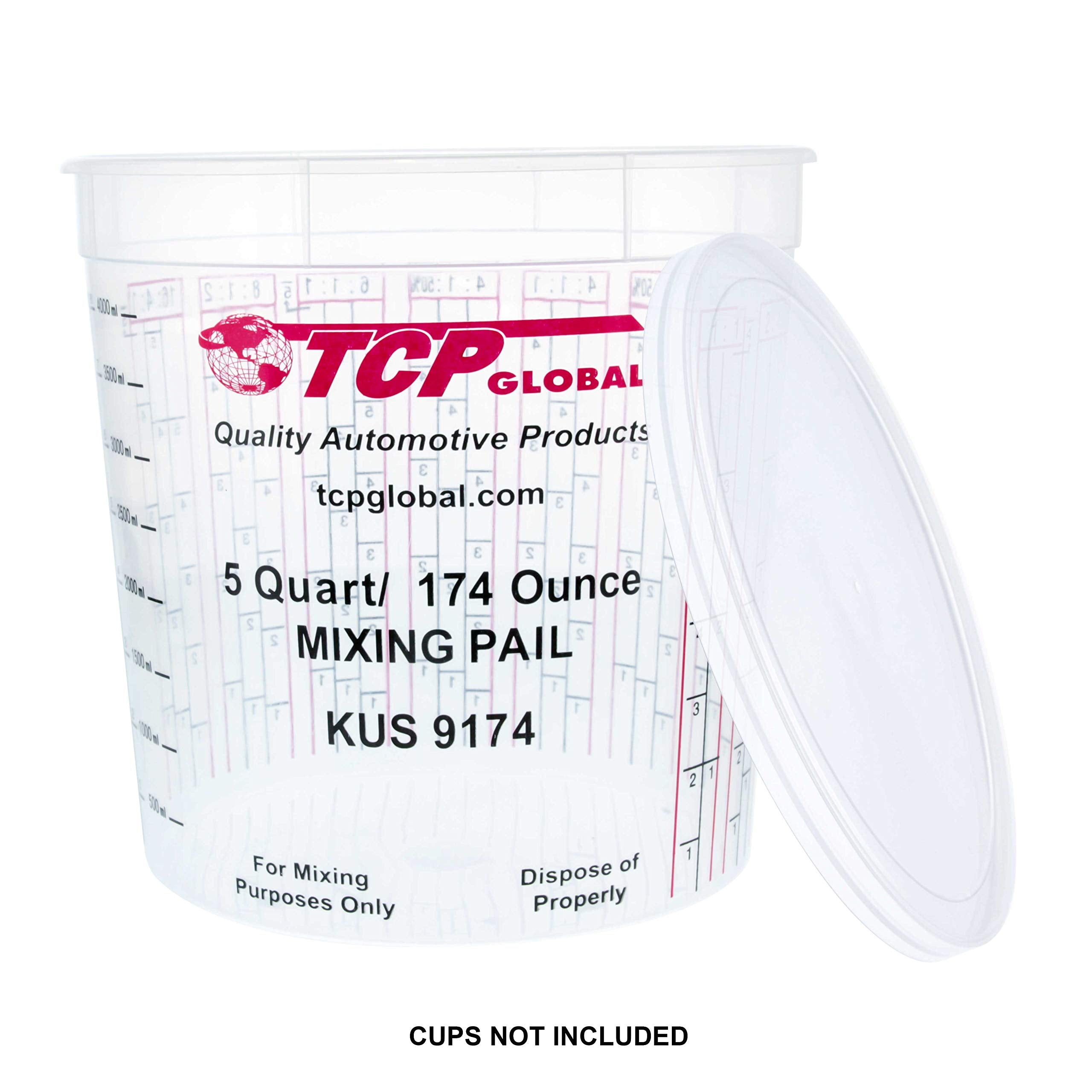 Tcp Global/Custom Shop Box Of 12 Lids - 5 Quart Exclusively Fits Tcp Global 174Oz Paint Mix Cups