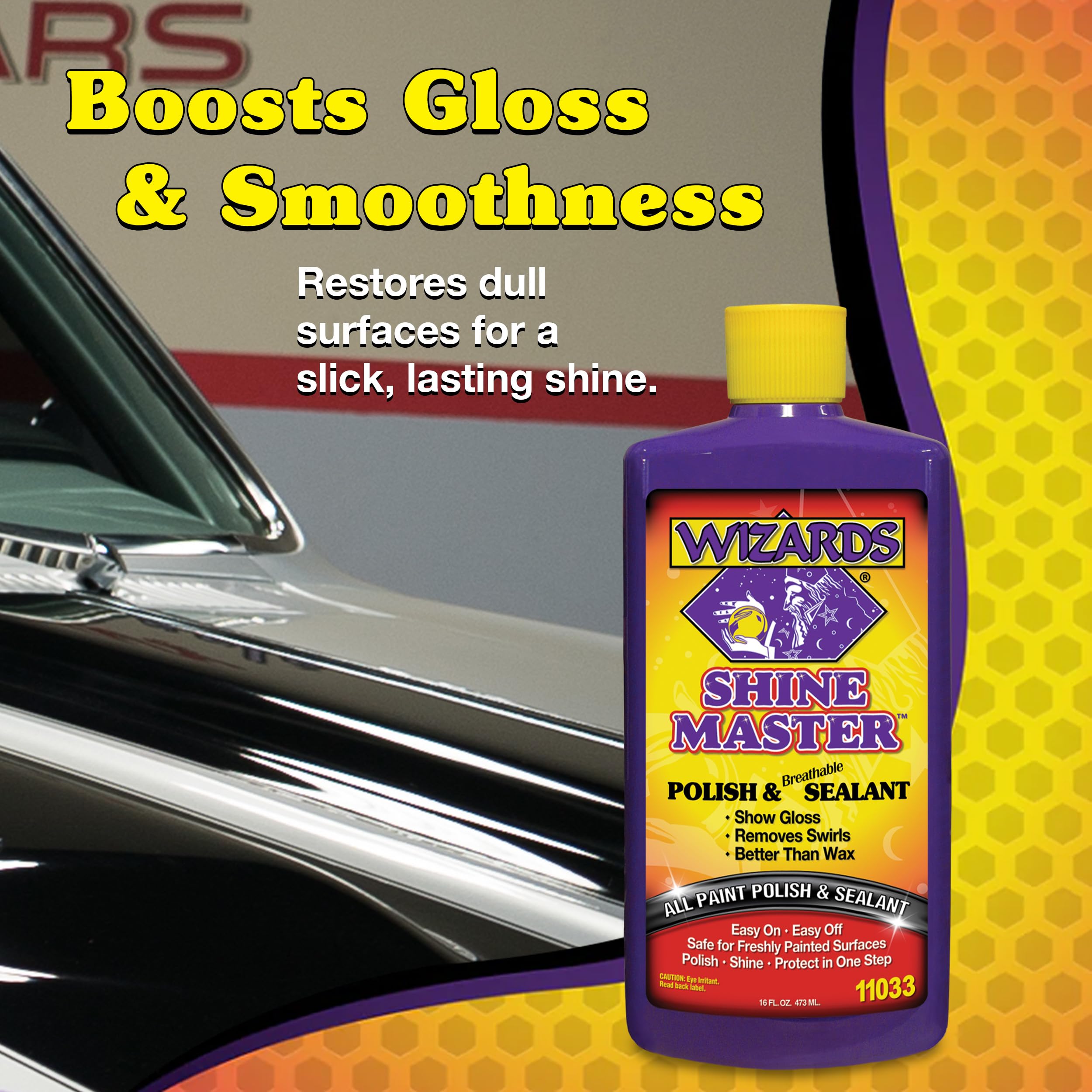 Wizards Shine Master Polish And Breathable Sealant - 16 Oz - No Wax Or Free Silicone - Polishes And Protects With No Greasy Film