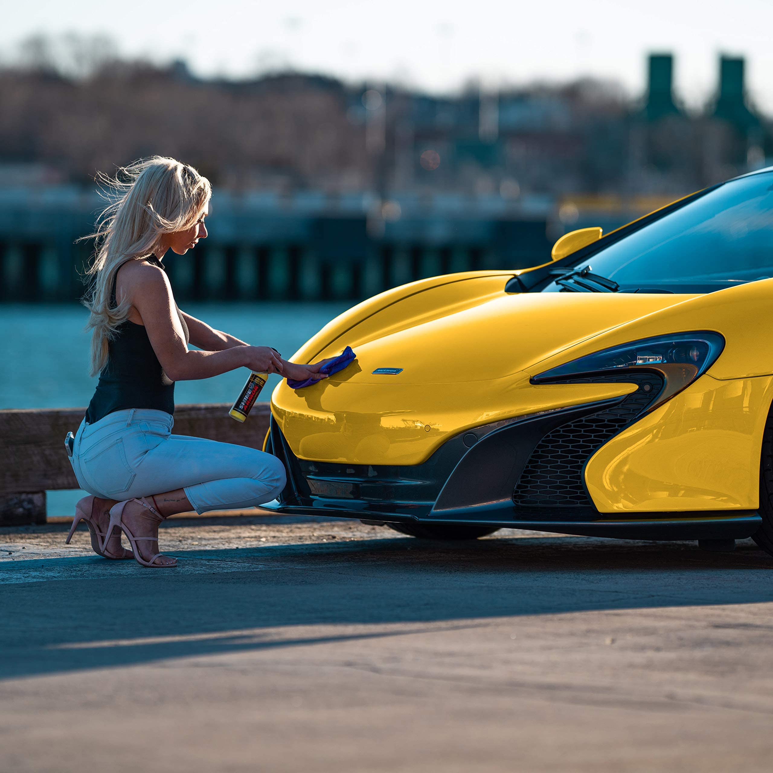 SHINE ARMOR Car Spray Wax - 8 Fl Oz Carnauba Liquid Wax for Instant Gloss & Protection - Premium Multi-Surface Polish for All Vehicles