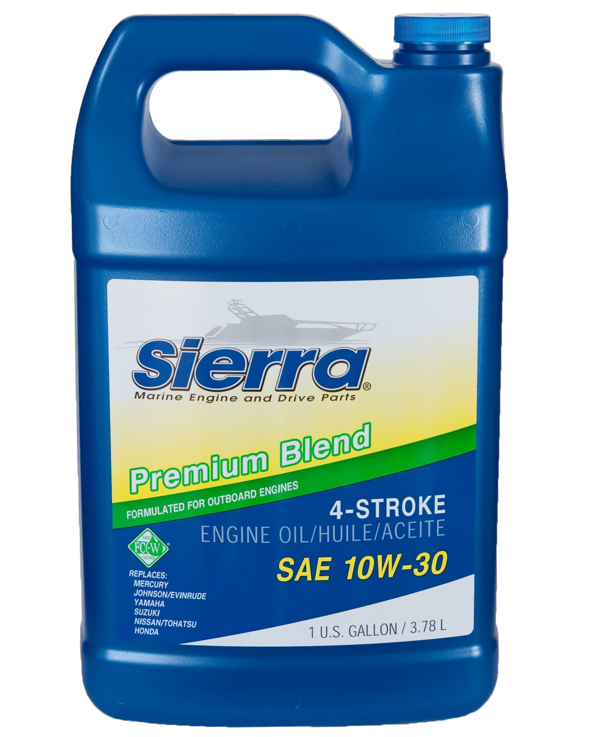 Sierra 18-9420-3 10W-30 Fc-W 4-Stroke Marine Outboard Oil - 1 Gallon