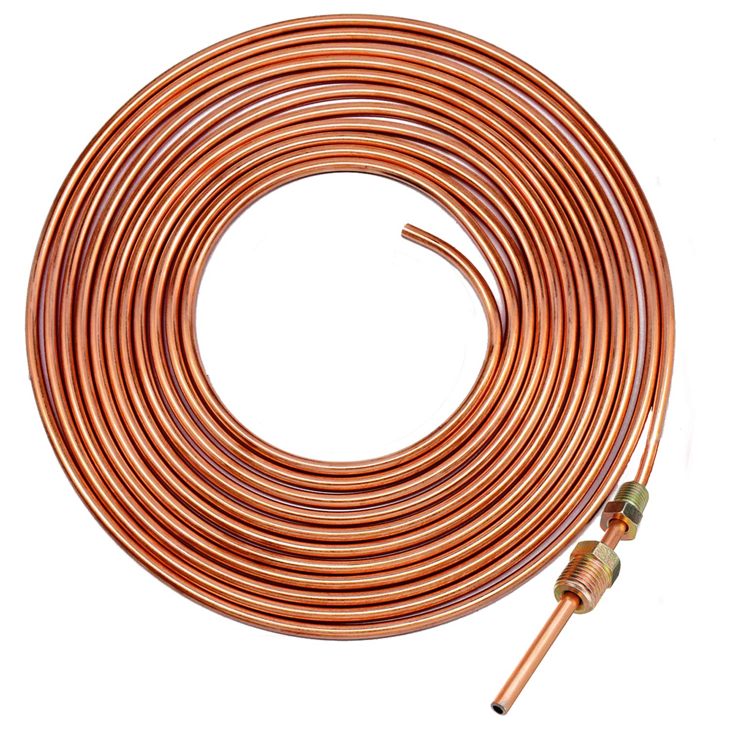 Muhize 5/16 Brake Line Tubing Kit - Flexible Brake Line(2024 New), 25 Ft 5 16 Copper Coated Tube Roll For Hydraulic Fuel Transmission System