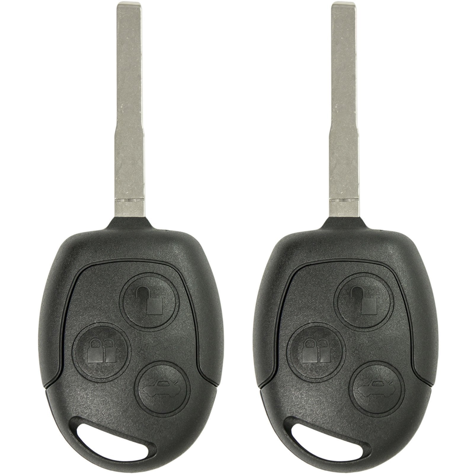 Keyless2Go Replacement For New Uncut Keyless Remote Head Key Fob Ford Fiesta That Use Kr55Wk47899 (2 Pack)