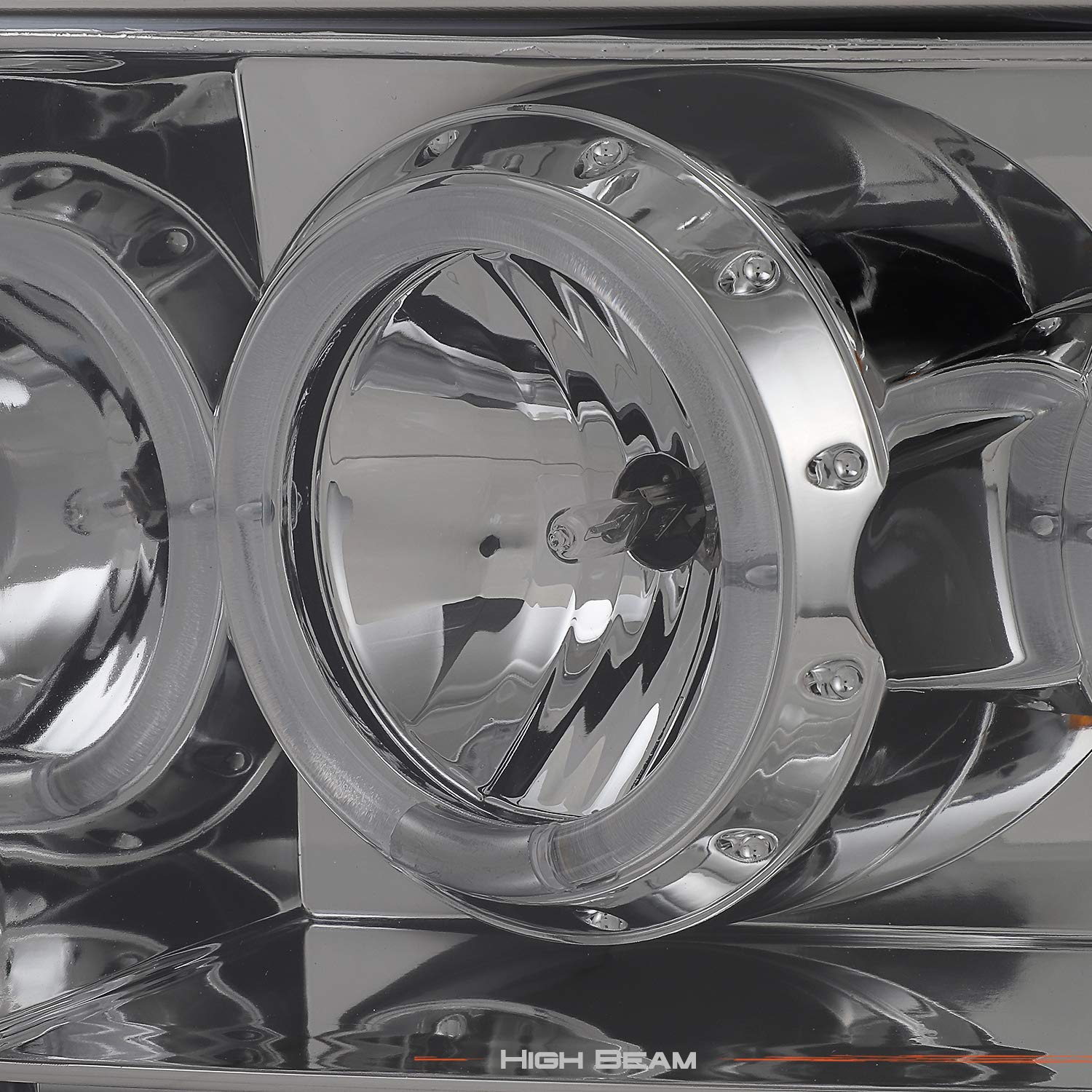 Akkon - For 2002-2005 Dodge Ram 1500 | 2003-2005 Ram 2500 3500 Smoke Dual Halo Projector Led Headlights Pair Set