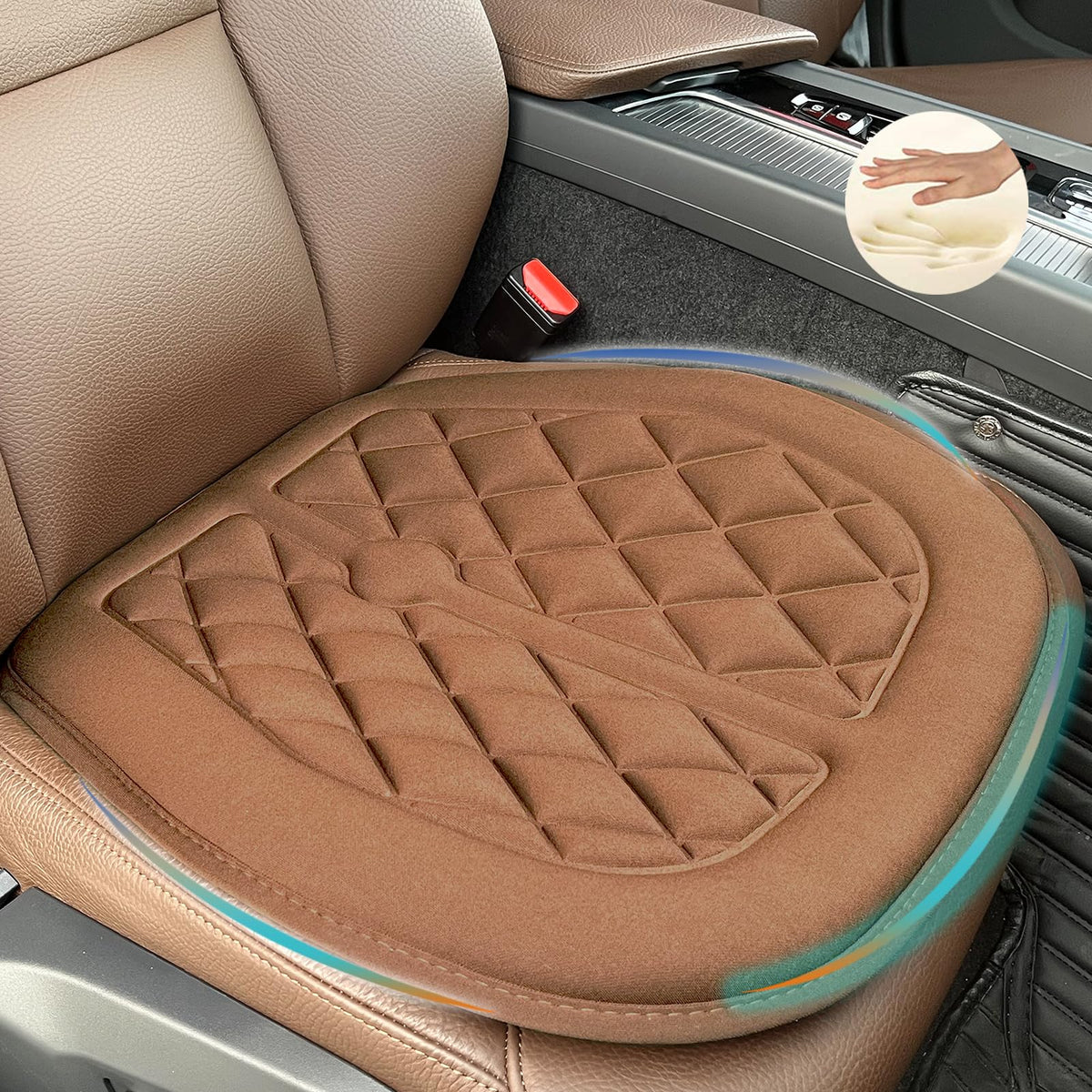 Big Ant Car Seat Cushion, Comfort Memory Foam Driver Seat Cushion Improve Driving View, Sciatica and Lower Back Pain Relief, Thi