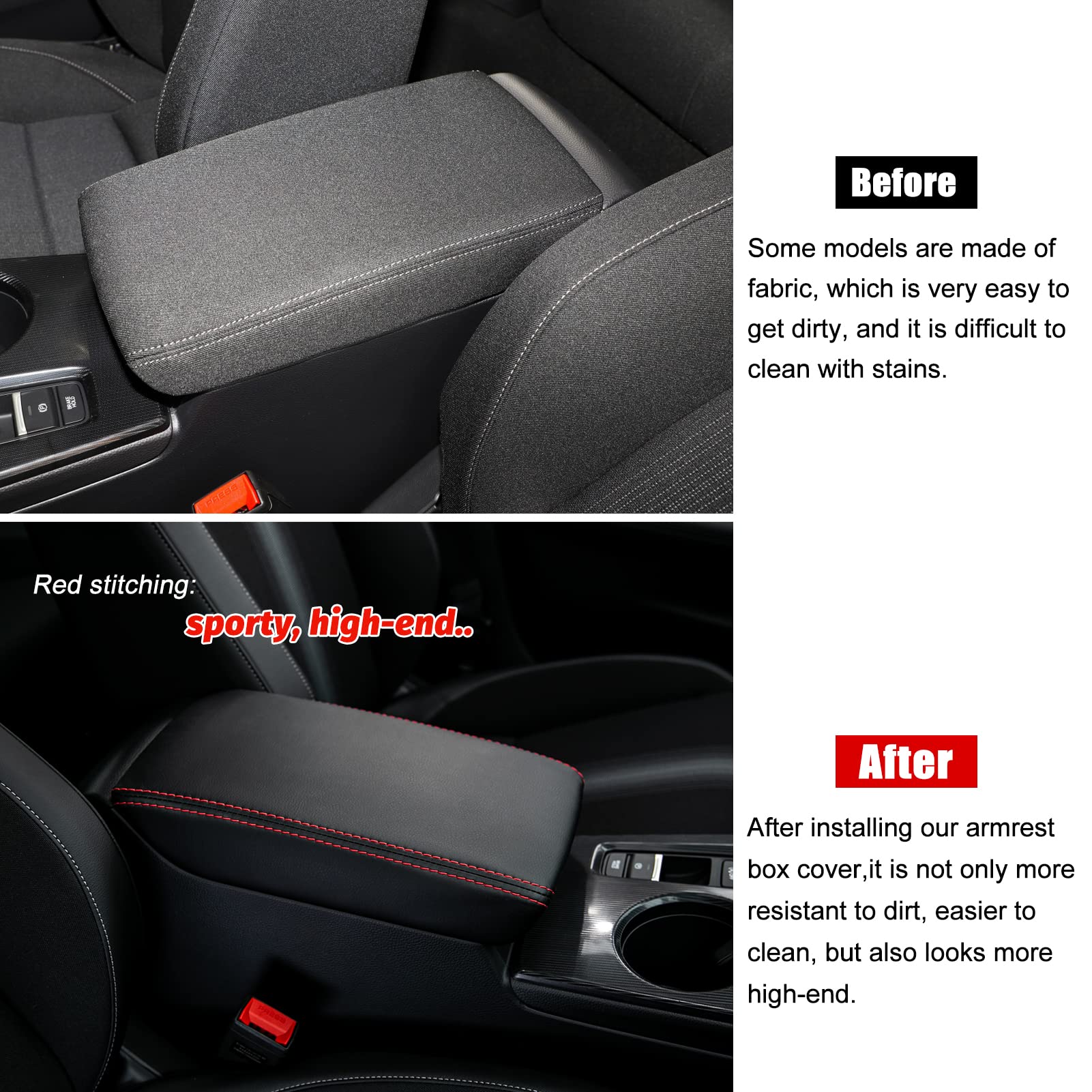 Cke Compatible With Honda Civic 2025 2024 2023 2022 With Cvt Car Center Console Armrest Cover Armrest Storage Box Lids Seat Cove