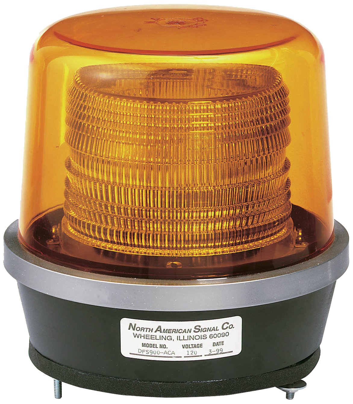 North American Signal Dfs900-A Class 2 Double Flash Strobe Light With Permanent Mount, 15.25 Joule, Amber