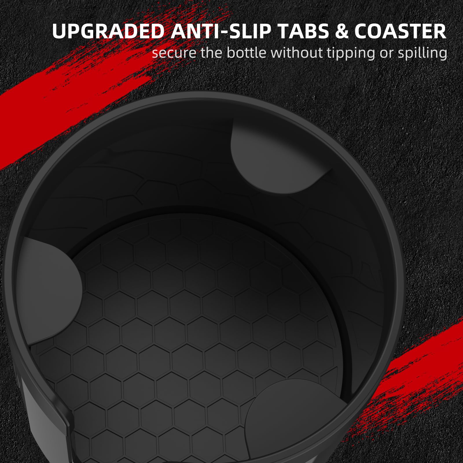 DYLEN Car Cup Holder Expander, Cup Holder Extender Adapter for Car with Expandable Insert, Compatible with Yeti 20/26/30oz, Hydr