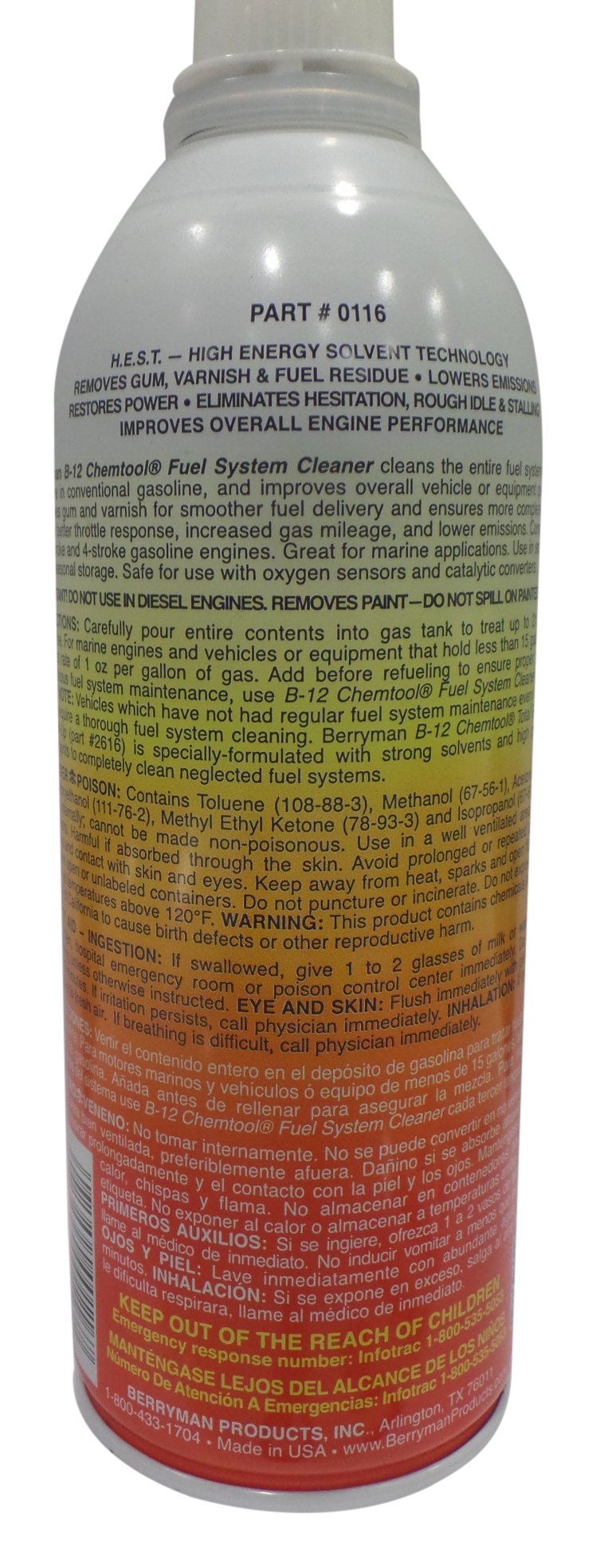 B-12 CHEMTOOL Carburetor/Choke Cleaners - 15 oz can liquid b-12 carb/choke cleaner 12/EA