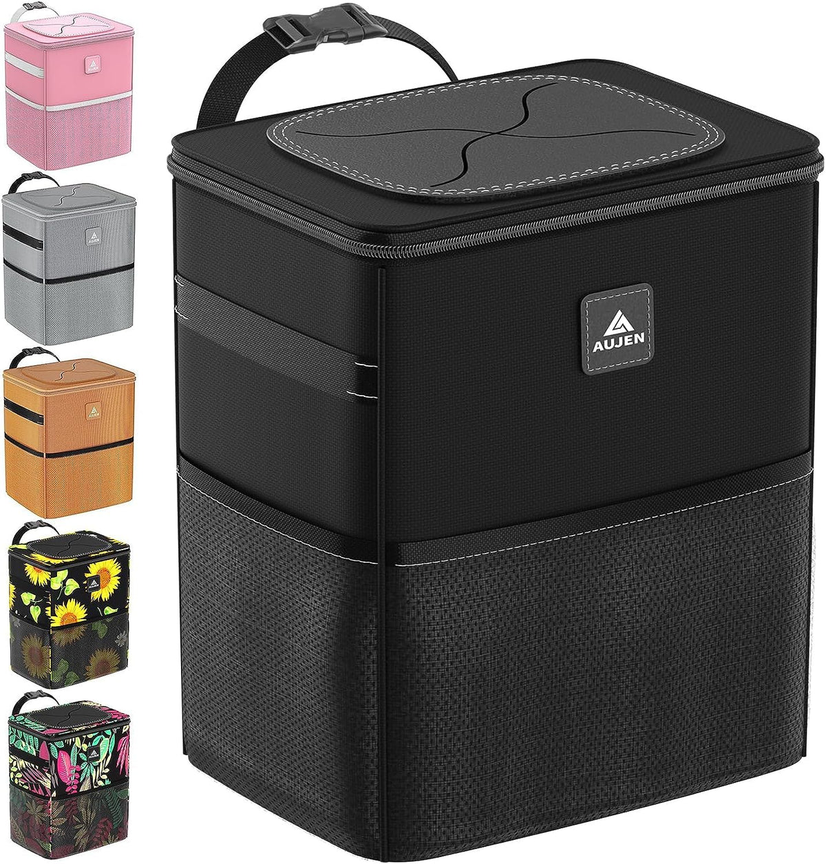 Aujen Trash Can- Easy-To-Install Car Accessory Interior - Leak-Proof Organizer And Storage Bag For The Back/Front/Console Of Any
