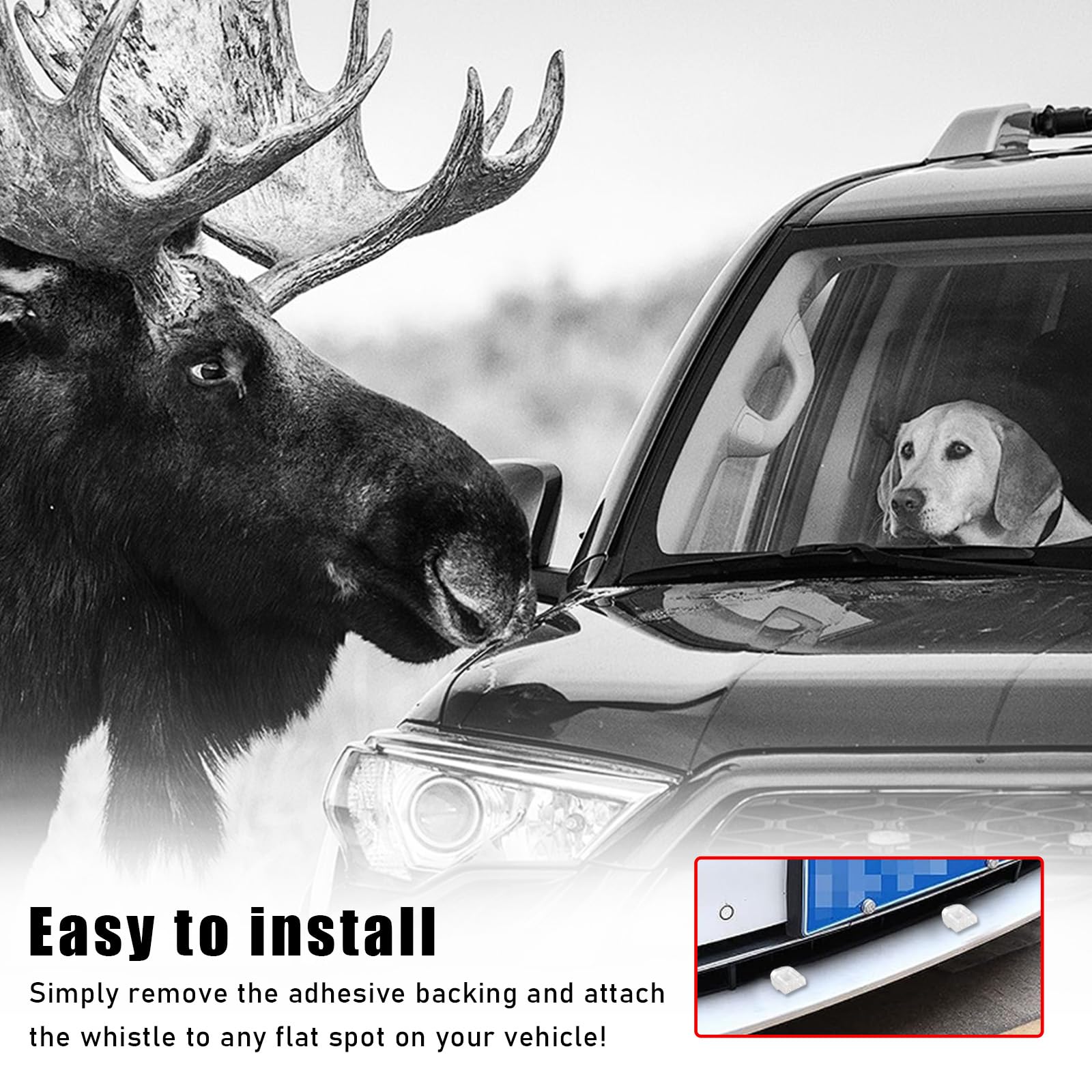 Ohleats 4Pcs Deer Whistles For Car, Automotive Save A Deer Whistles To Avoid Collisions, Vehicle Deer Warning Devices Horn Senso