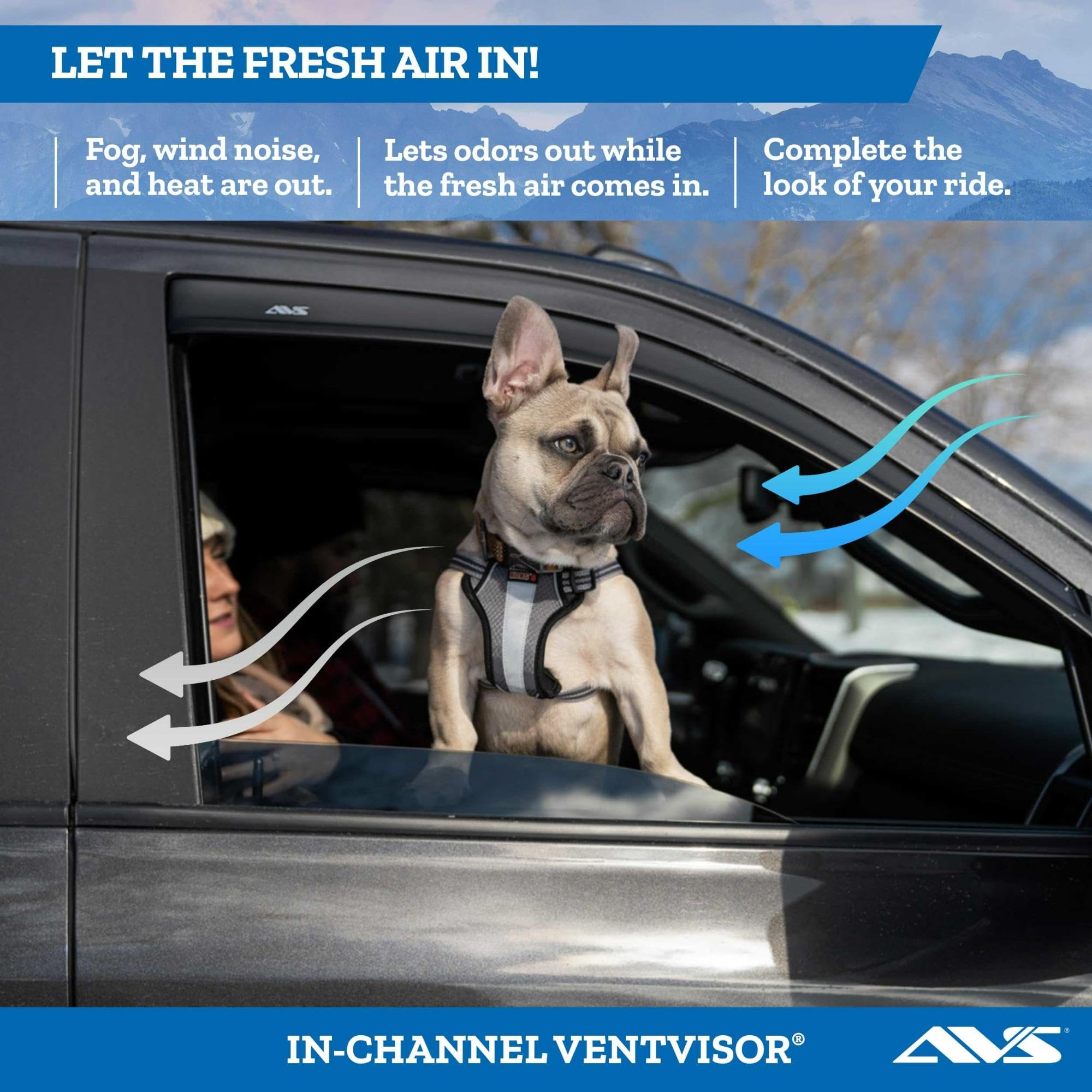 Auto Ventshade [AVS] in-Channel Rain Guards for 2024-2025 Toyota Tacoma | Window Vent Visors, 4 pcs. - Smoke | 194270