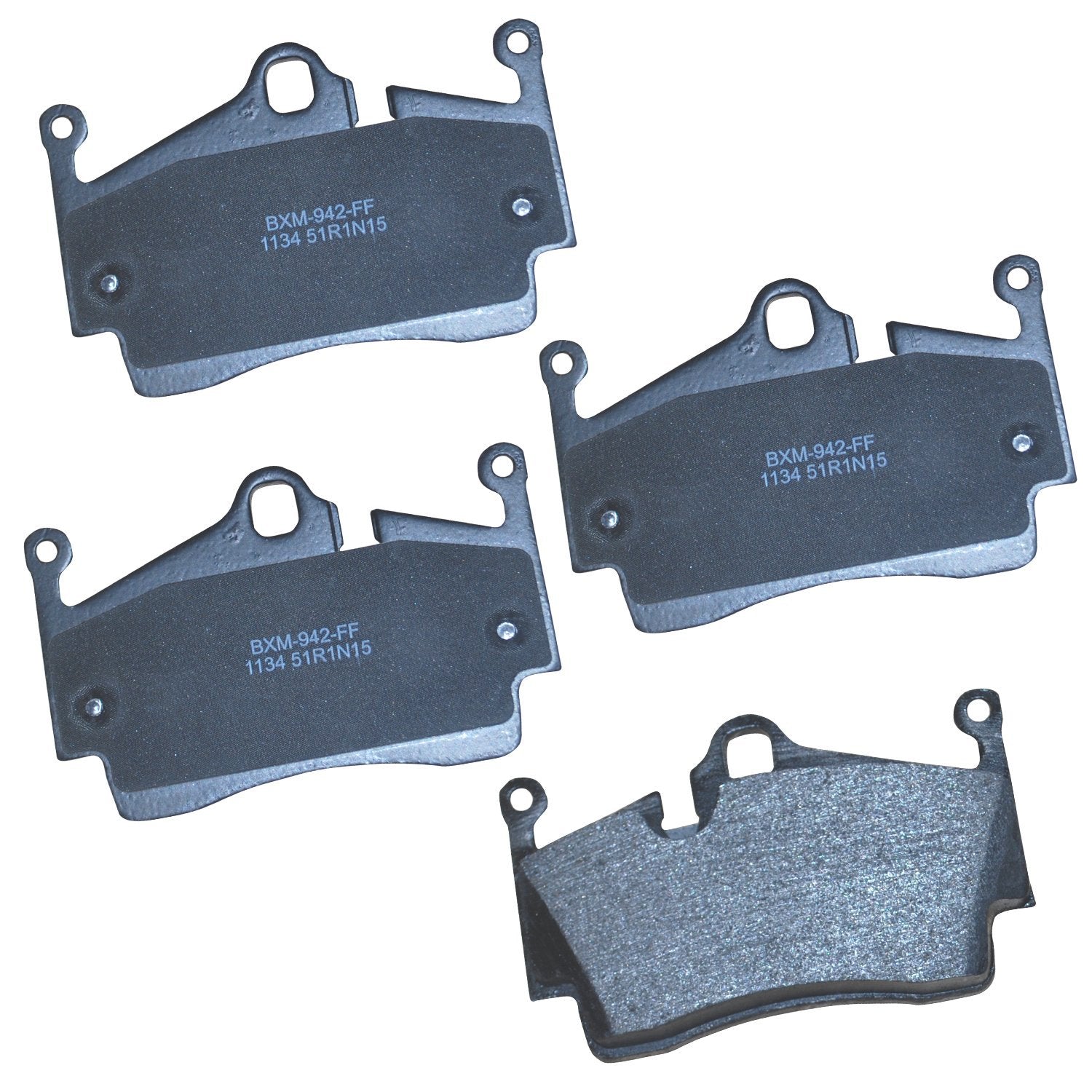 Bendix Premium Sbm1134 Semi-Metallic Rear Brake Pads For Porsche 718 Boxster 2021-2017, 718 Cayman 2023-2017, 911 2005, Boxster