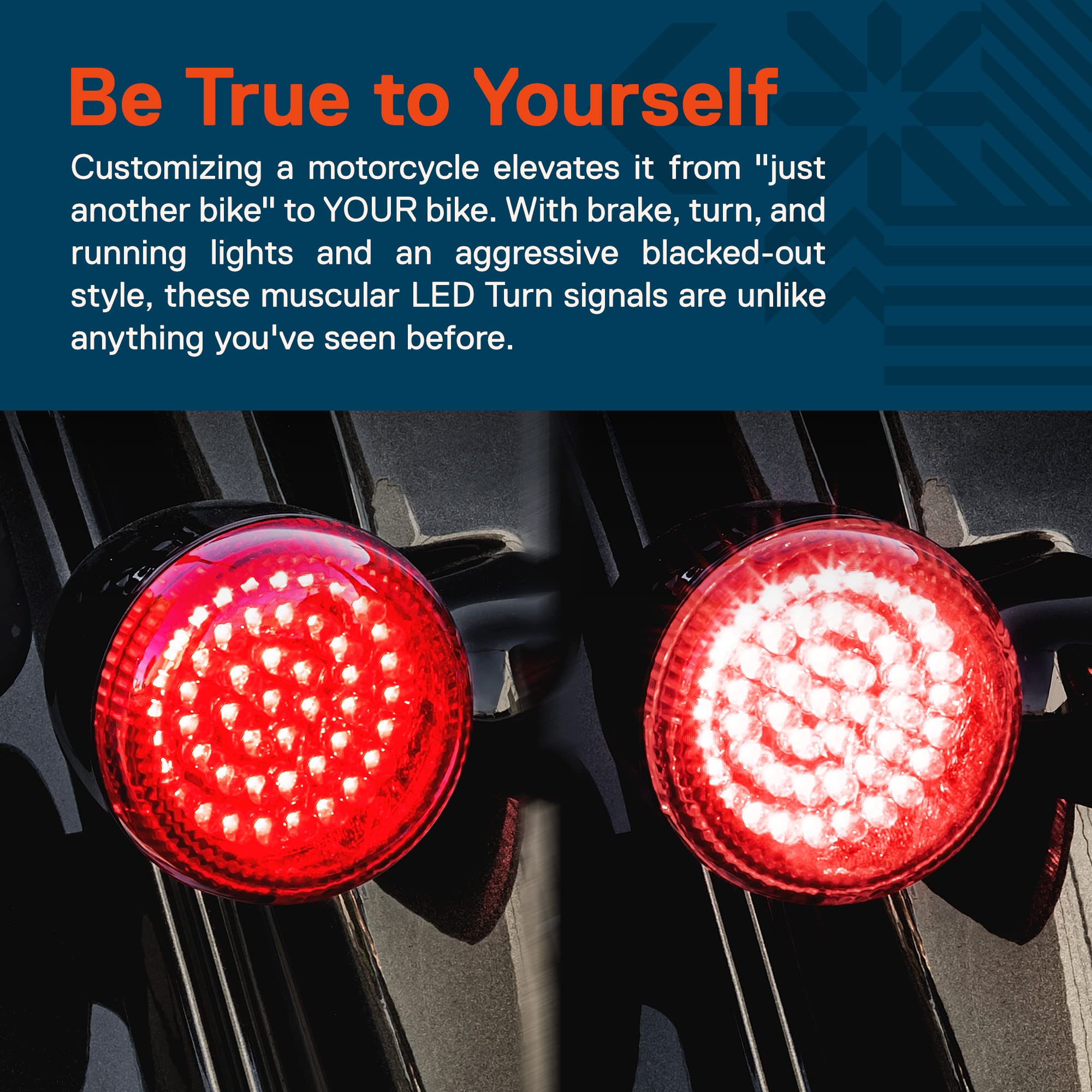 True Mods 2'' 1157 Rear Red Led Turn Signal Tail Brake Light For Harley Davidson [Pair Set] [Black-Finish] [Bullet Style] For Sp