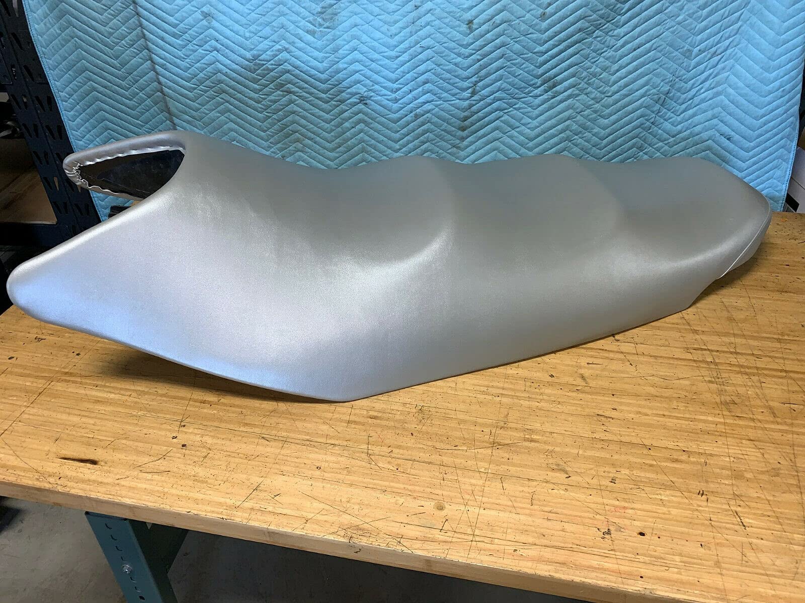 Seat Cover Silver, Custom Fit For Yamaha Waverunner Vx110 2004-14, Replacement Seat Cover In 4-Way Stretch Marine Vinyl, 038A, North America