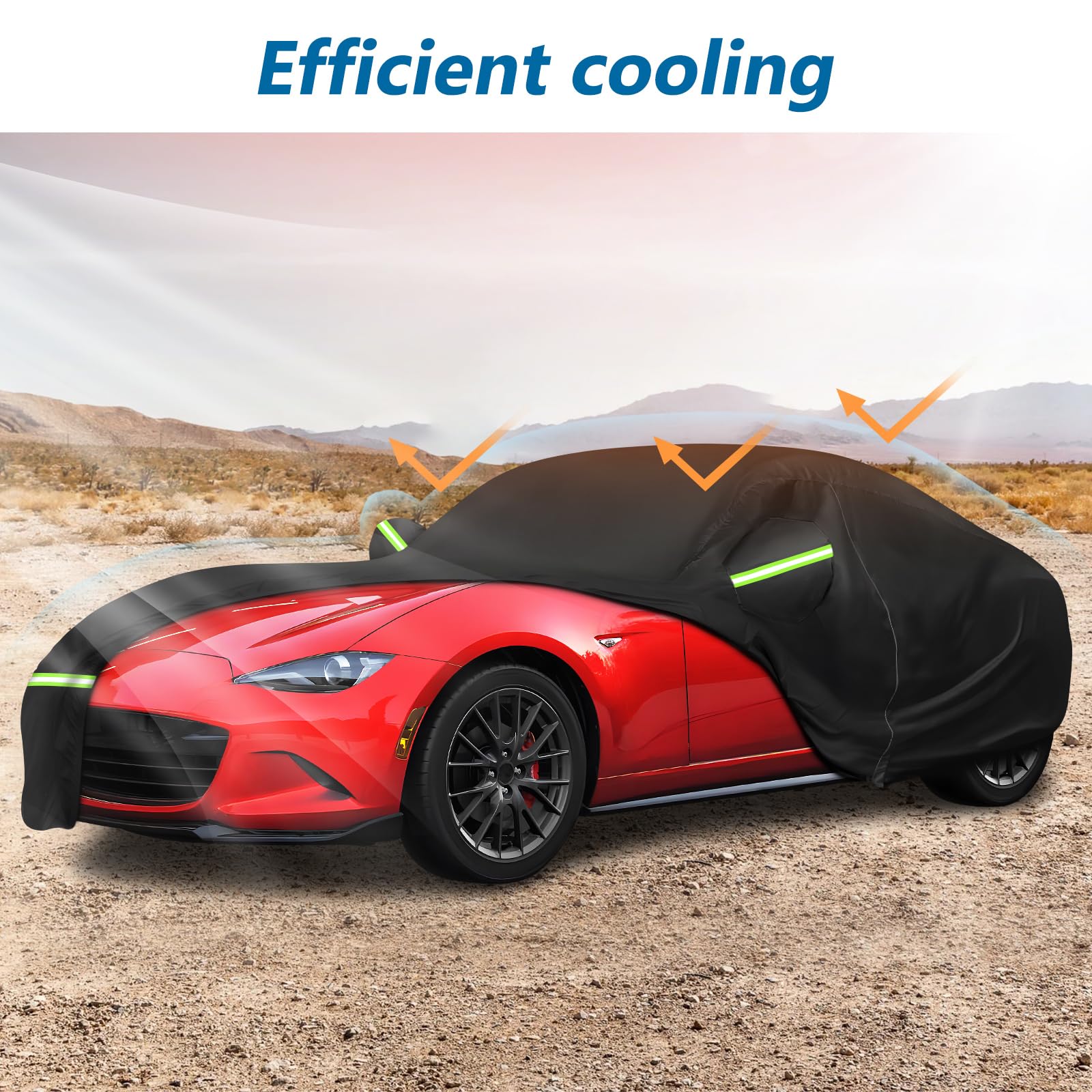 Waterproof Full Car Cover Custom Fit For Mazda Miata Mx-5 1989-2023, All Weather Outdoorwindproof Heavy Duty Protection With Zip