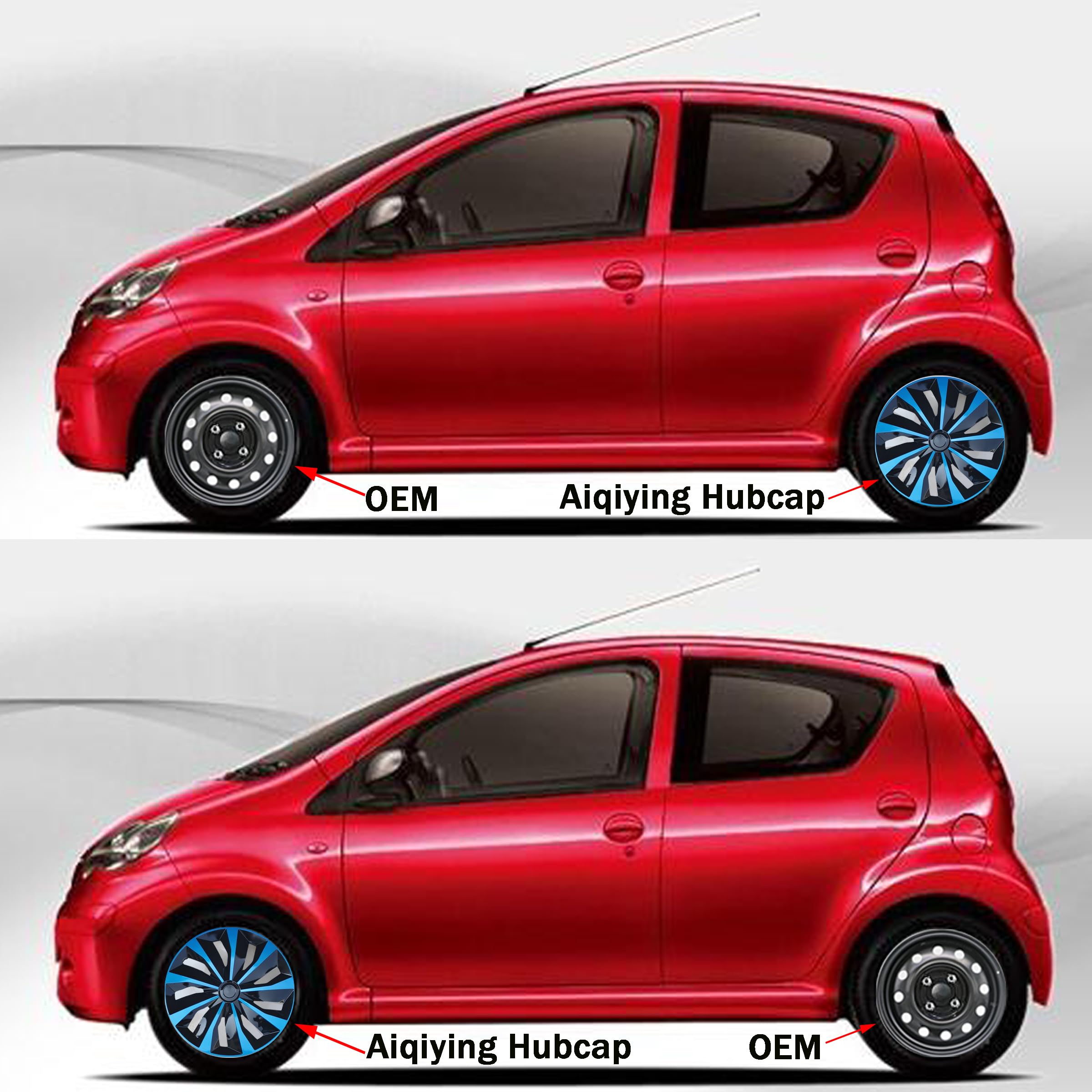 Hubcap Wheel Cover Replacement R15 Hub Caps Universal Wheel Rim Cover Abs Material Exterior Accessories For Car Truck Suv -Set O