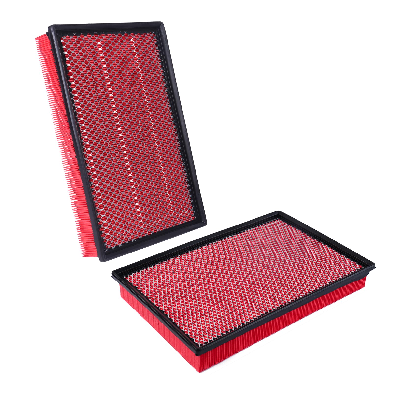 RVgolf 2PCS Engine Air Filter Fit for Ram1500 2002-2021, Ram 2500 (2003-2019), Ram 3500 (2002-2019) Air Filter Replacement Engin
