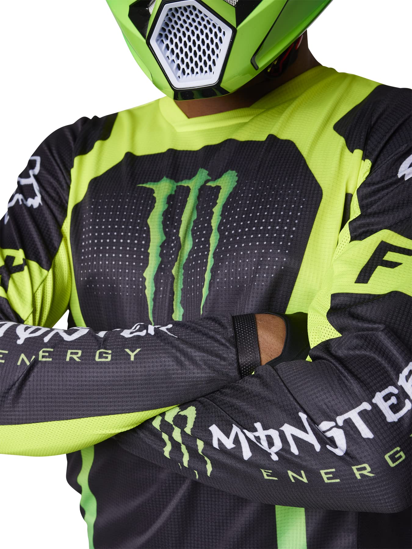 Fox Racing Men's 180 Monster Motocross Jersey, Black, X-Large - Durable Off-Road Gear for Optimal Performance