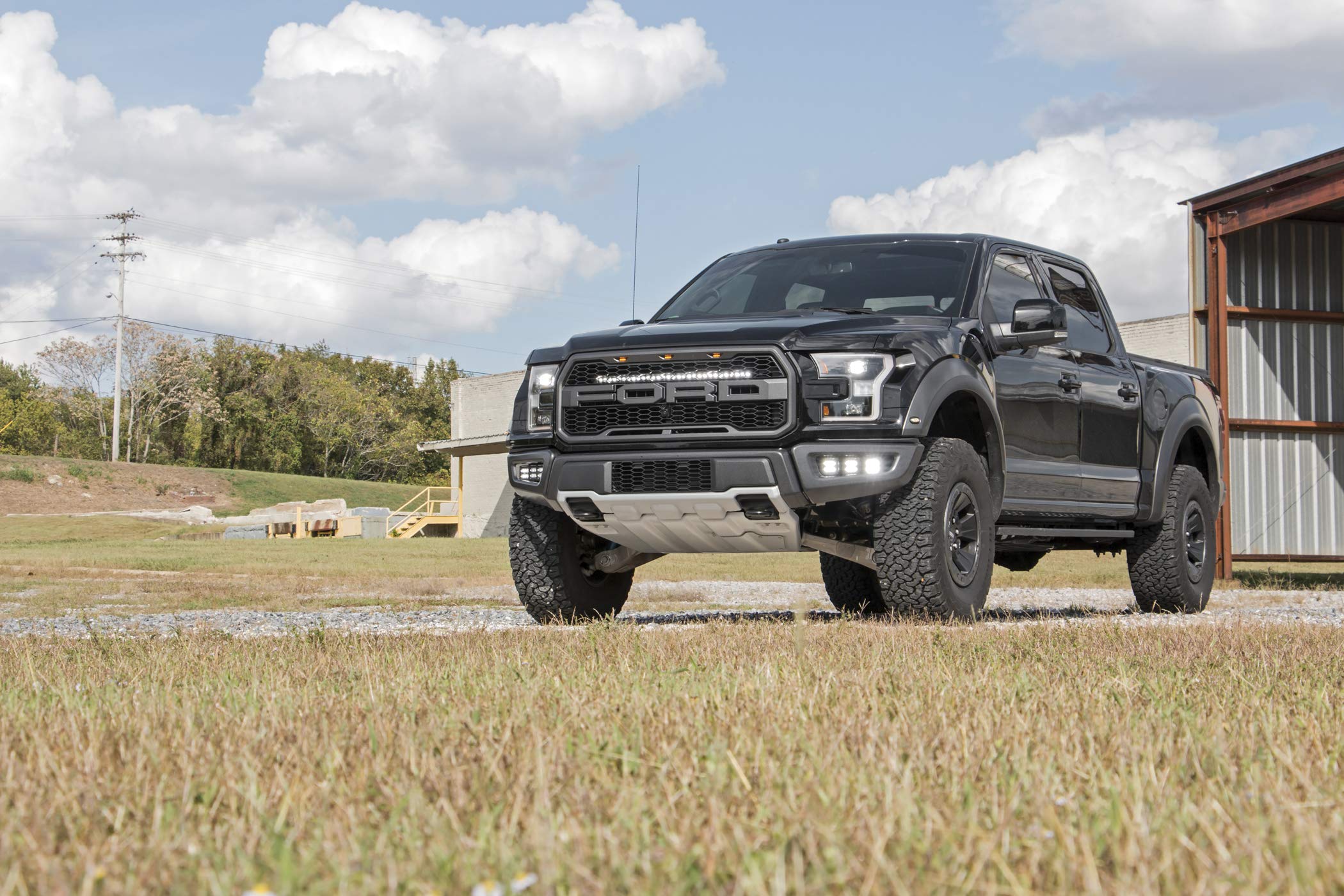 Rough Country 2" Molded Leveling Kit for 2009-2024 Ford F-150 2WD/4WD, Black, Model 52200, Urethane Material