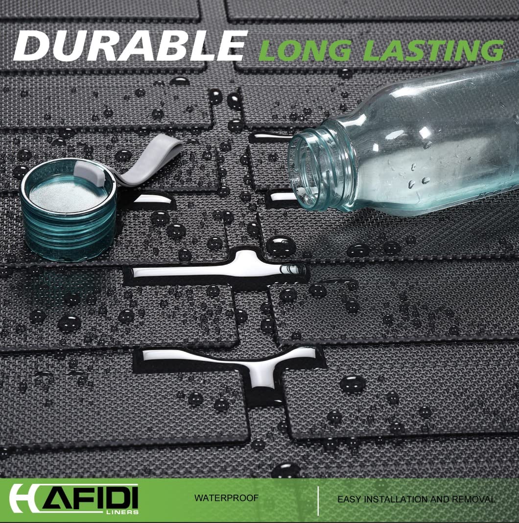 HAFIDI Floor Mats & Cargo Liner Set Fit for Hyundai Santa FE Sport 2013-2018 All Weather Protection TPE Anti-Slip Car Full Set F