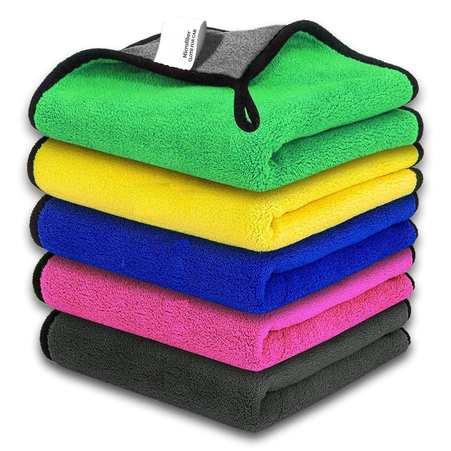 Microfiber Cleaning Cloths for Car, 40x40 cm DualSided 450 GSM High Absorbency Towels for Detailing, Drying, Dusting and Home K