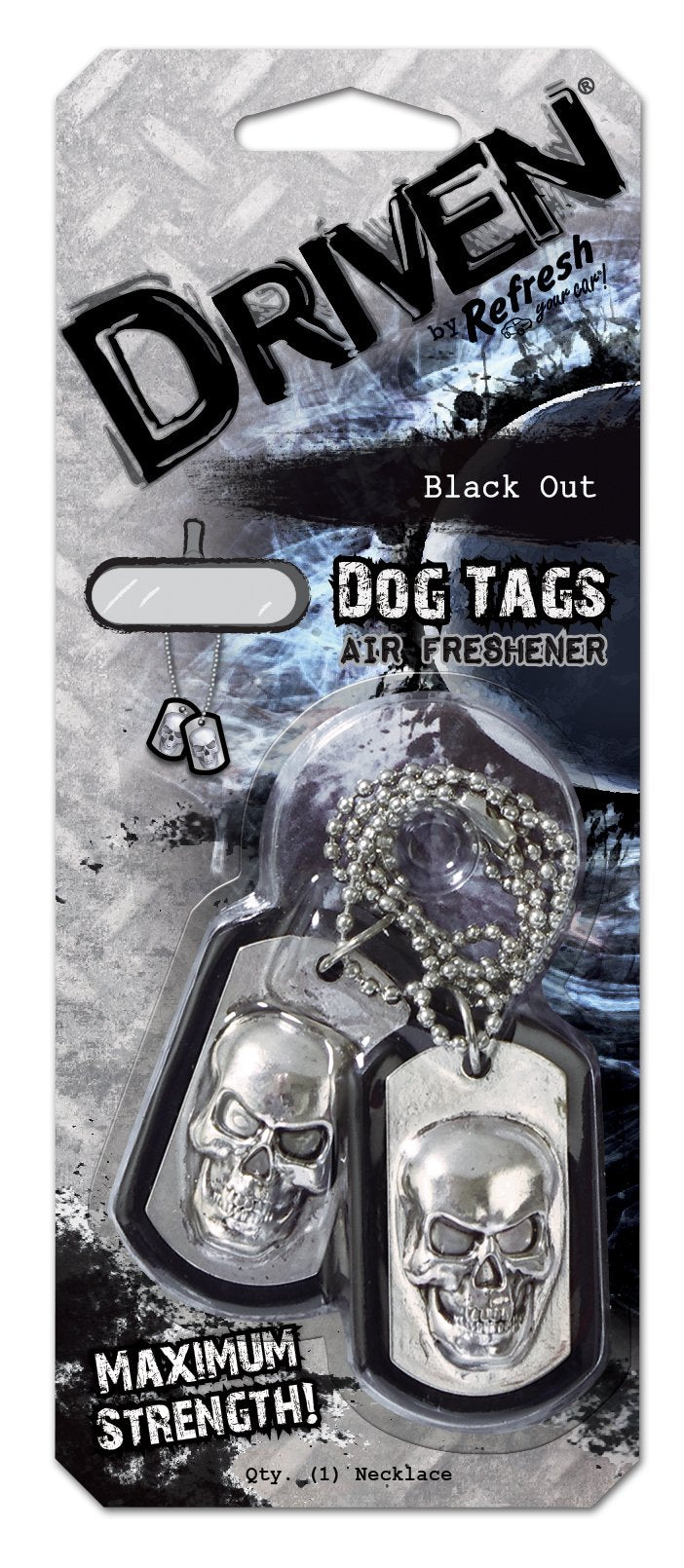 Refresh Your Car! Driven E301342500 Scented Dog Tag, Black Out