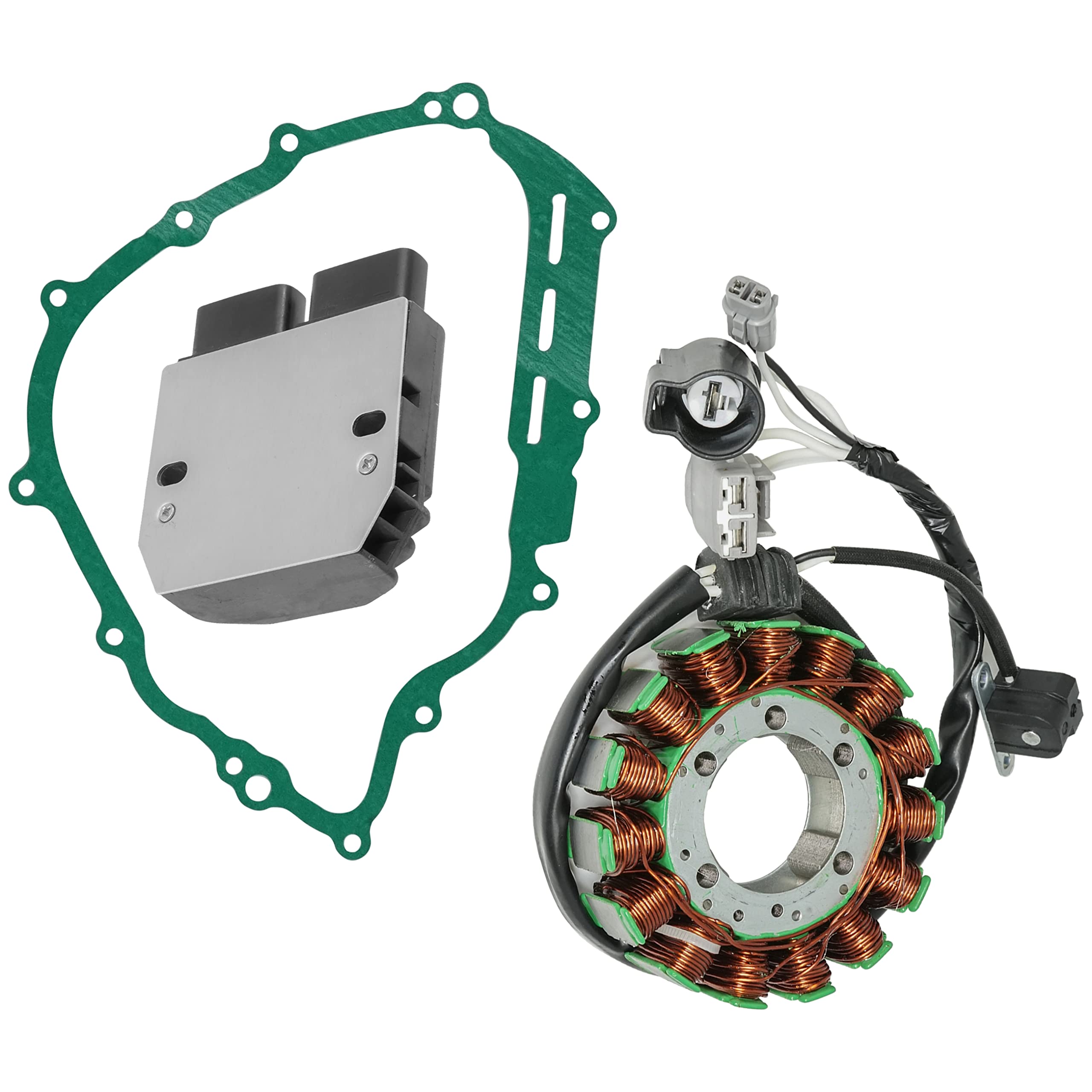 Caltric Stator And Regulator Rectifier With Gasket Compatible With Yamaha Rhino 700 Yxr700F 4X4 Fi 2008-2013