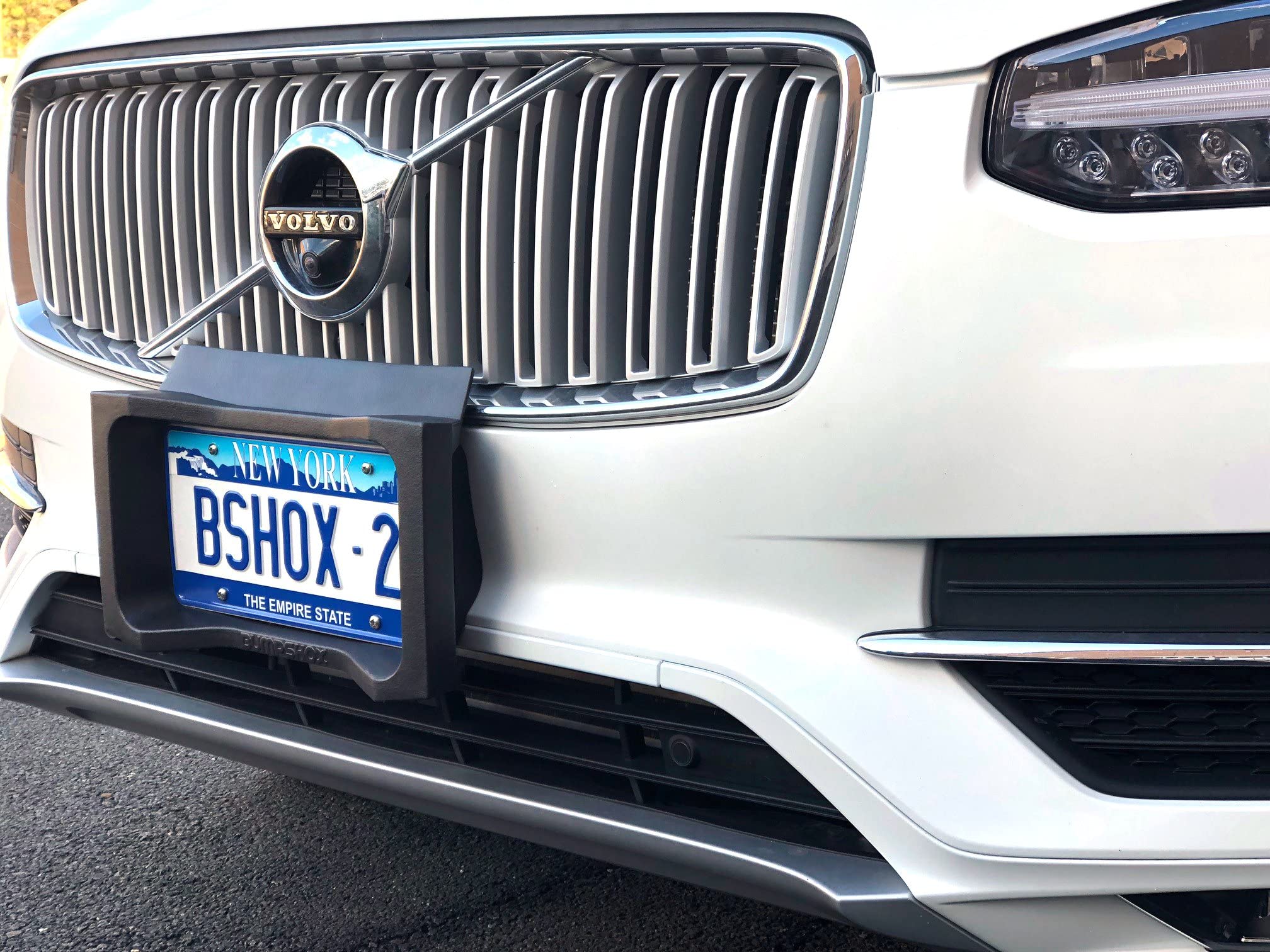 Bumpshox - The Original Front Bumper Guard & Front Bumper Protection License Plate Frame. Tougher Than Steel! (Bumpshox Xxl Plus