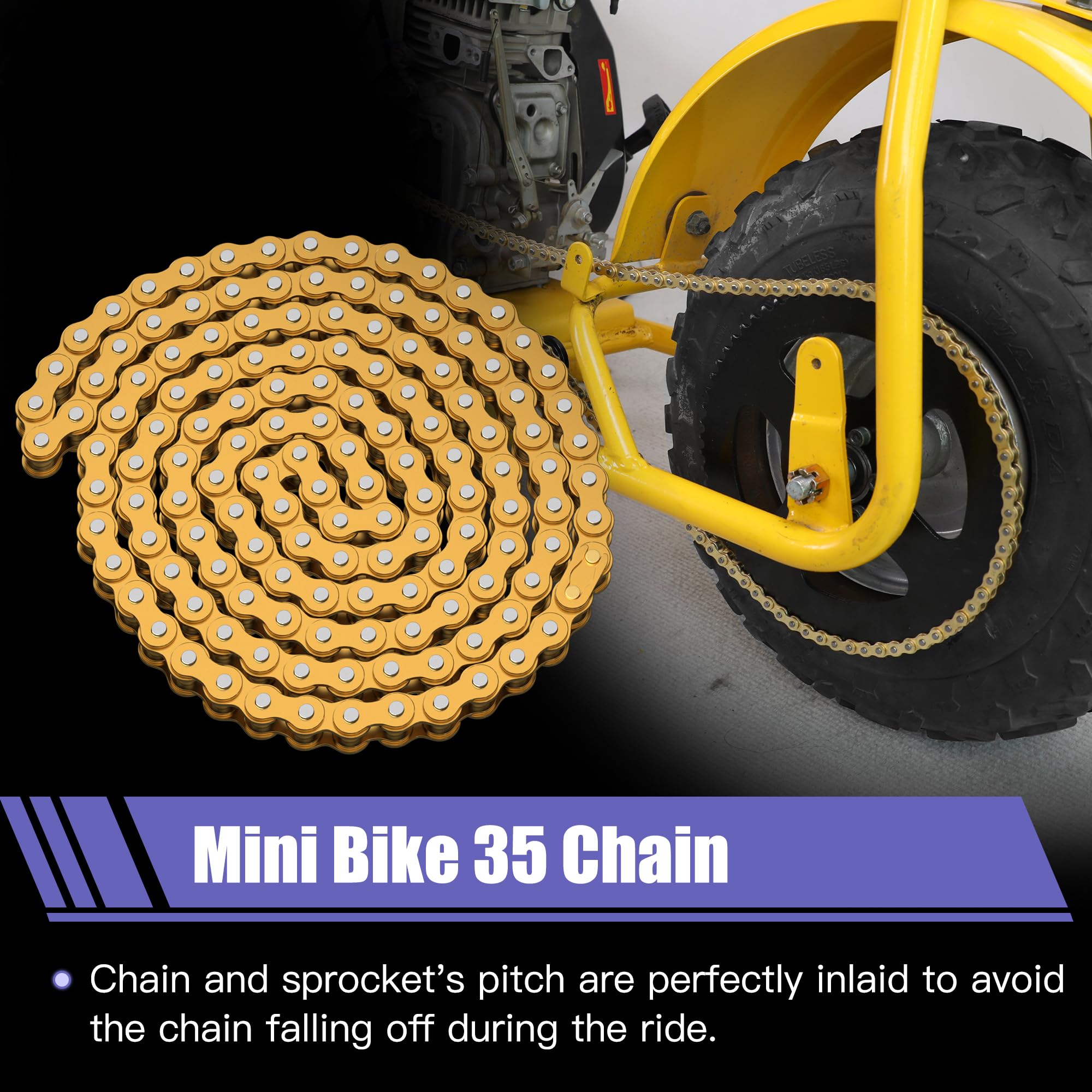 CILOYU 35 Chain Mini Bike Chain Breaker Compatible with Coleman CT100U CC100X Baja DB30 Motovox MBX10 MBX11 Predator 97cc 100cc