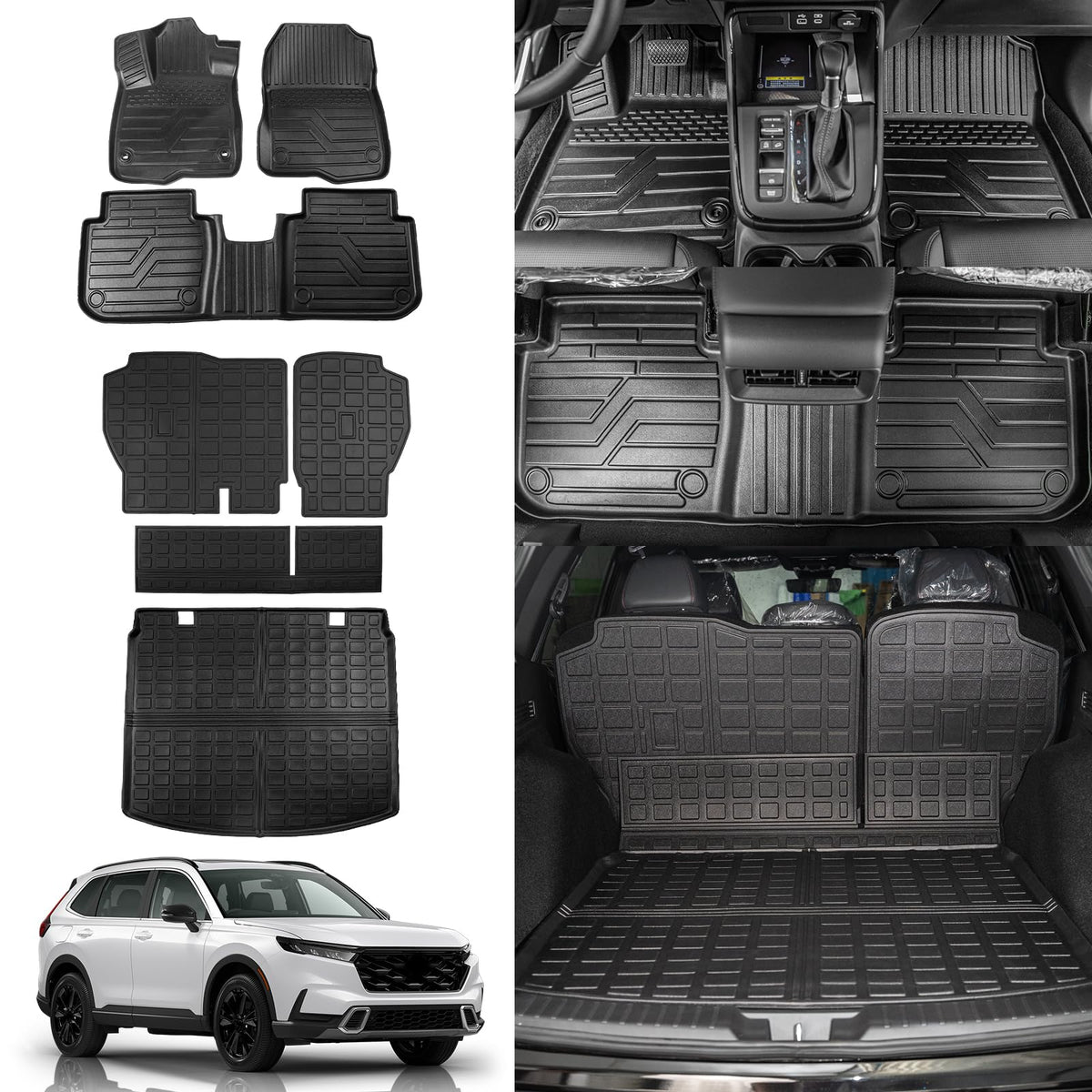 Rongtaod Floor Mats Compatible With 2020-2024 Hyundai Palisade Floor Liner Trunk Mat Cargo Mat