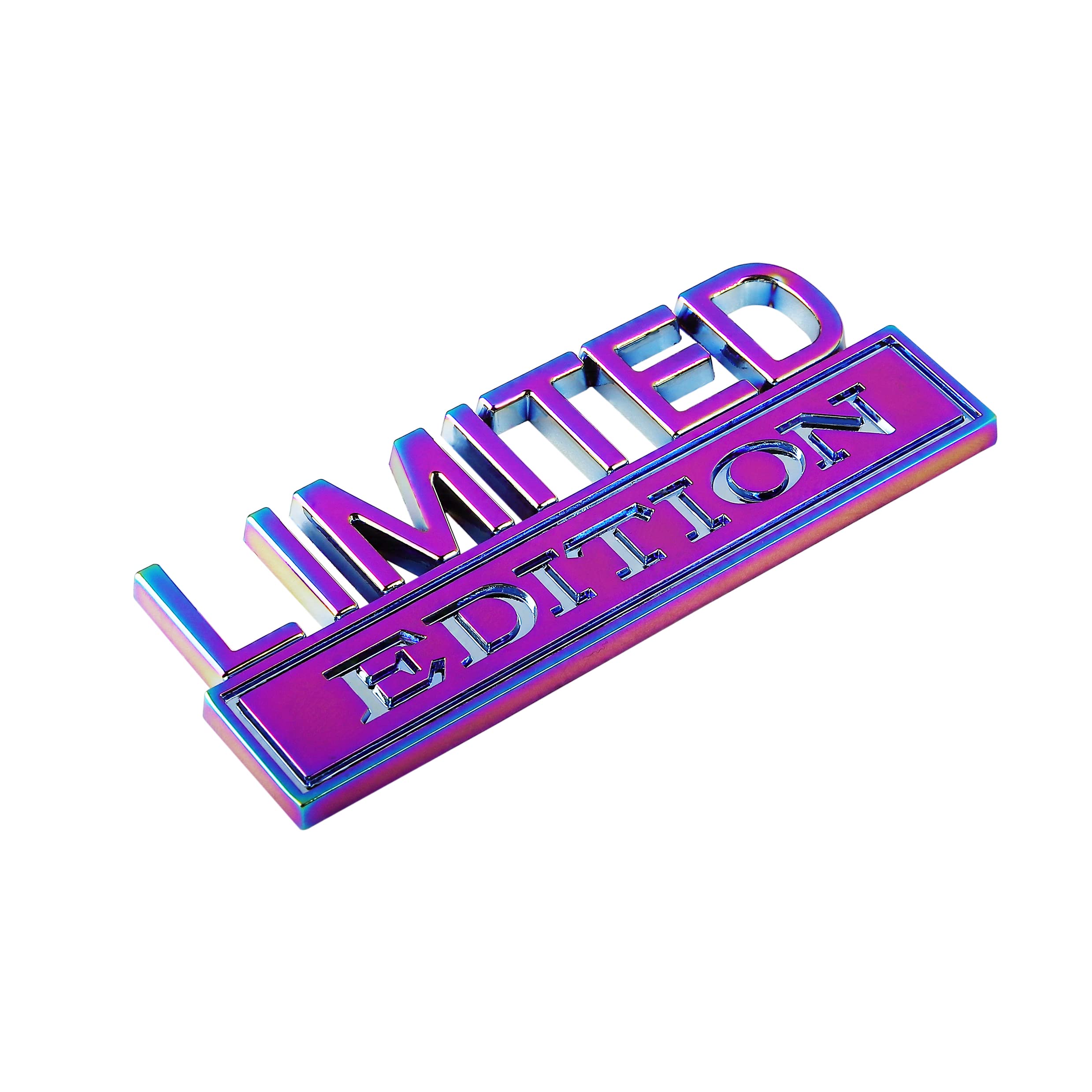 2 Pcs Edition Emblem Car Side Rear Front Hood Trunk Door Badge 3D Decal Sticker Fit For Car Truck Suv (Limited, Electroplated Pu