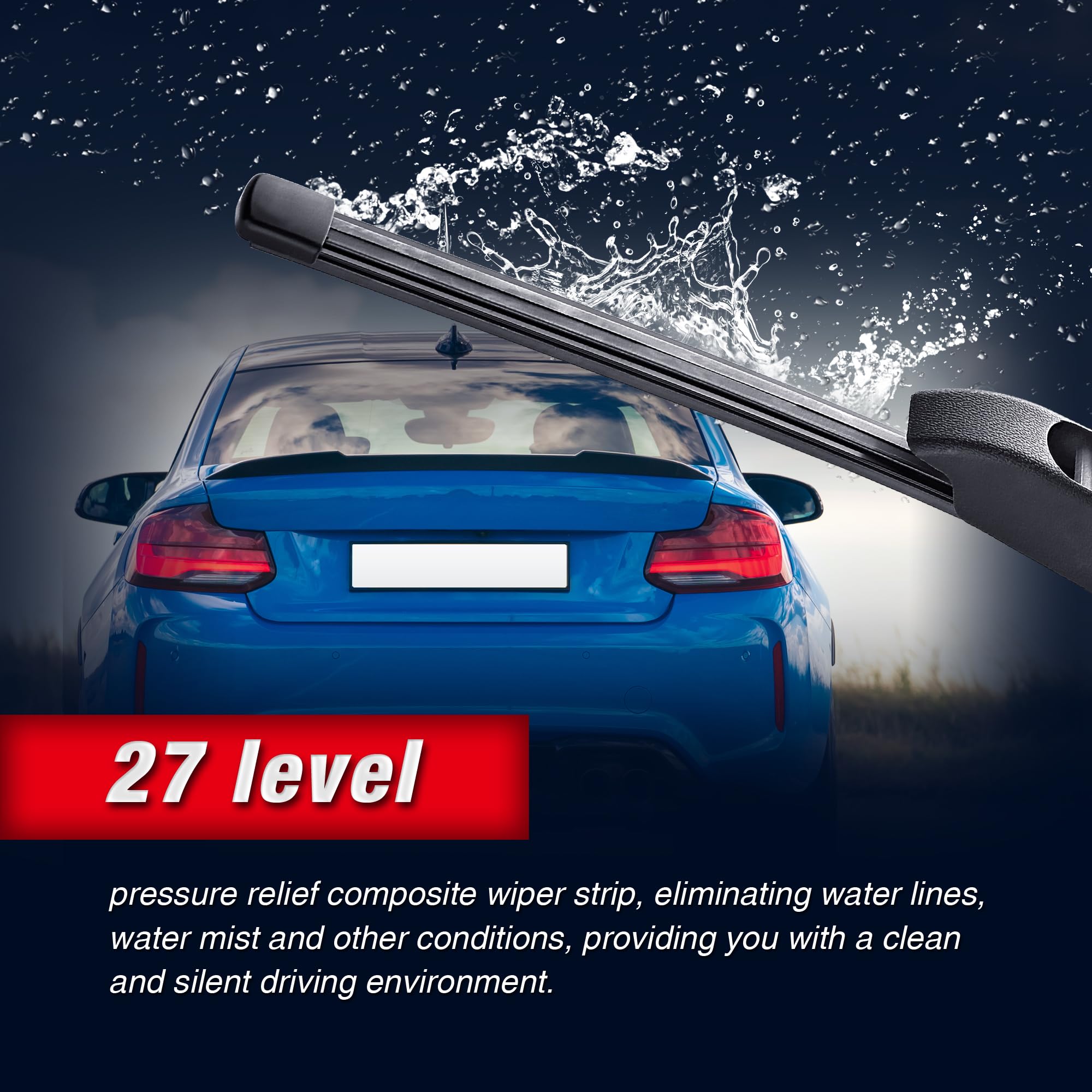 12'' Rear Windshield Wiper Blade Replacement For Kia Niro 2020 2019 2018 2017 /Jaguar F-Pace 2020 2019 2018 2017 Back Windshield