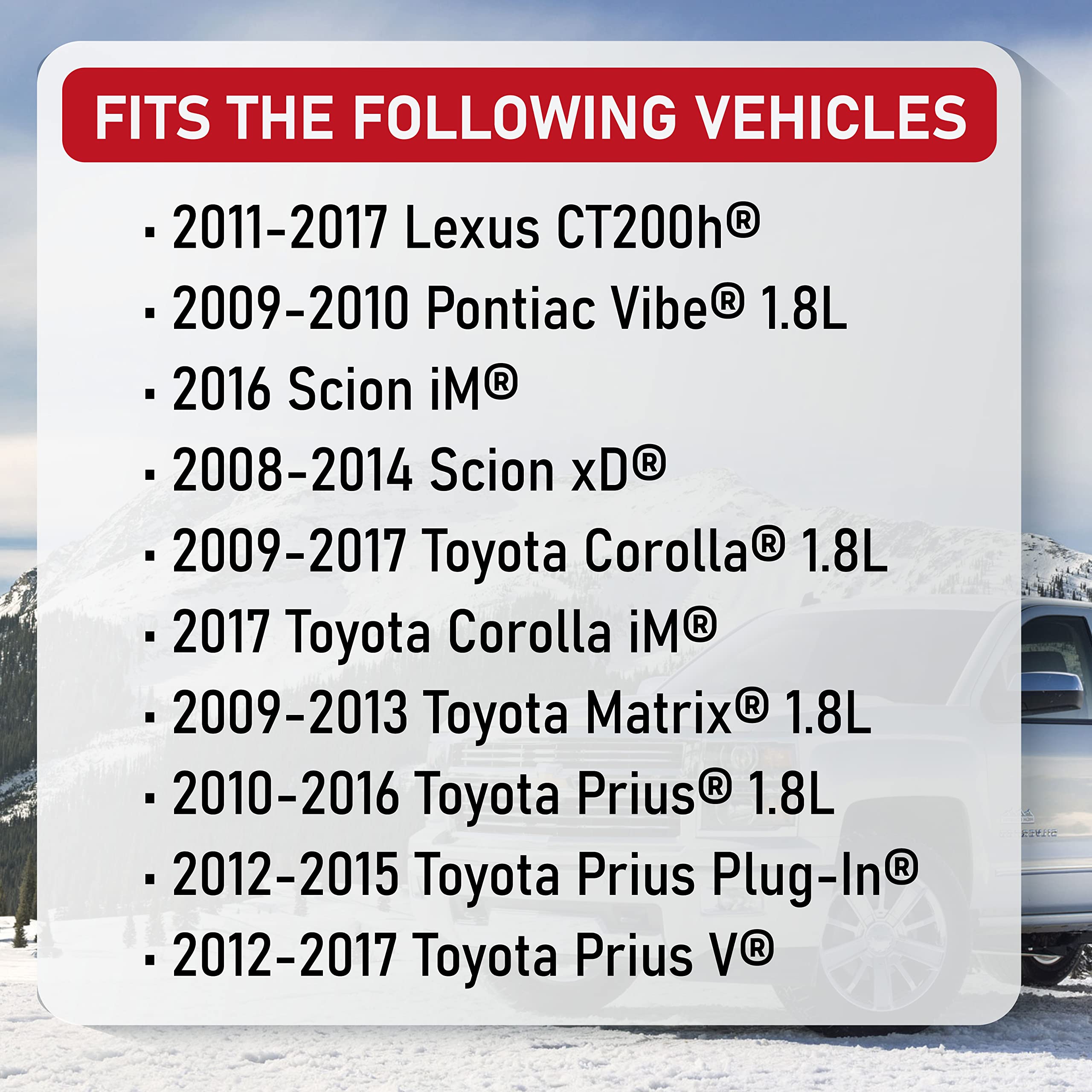 Replacement Ignition Coil Pack Set Of 4 - Compatible With Toyota, Lexus, Scion - 1.8L L4 Corolla, Matrix, Prius, V, Plug-In, Vib