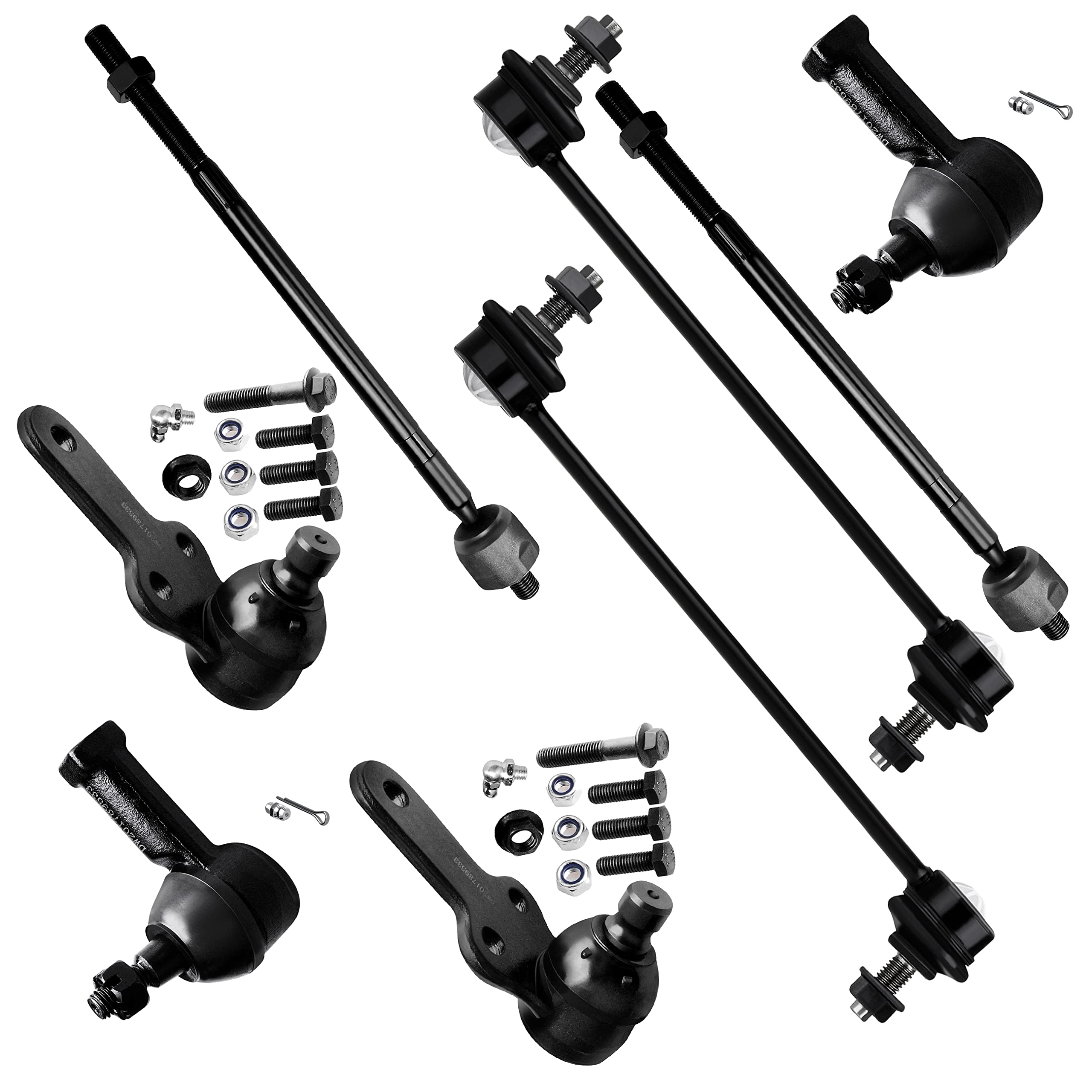 SCITOO 8pcs Front Suspension Kit Inner Outer Tie Rod End fit 2006-2011 for Ford Focus Lower Ball Joint Sway Bar Link