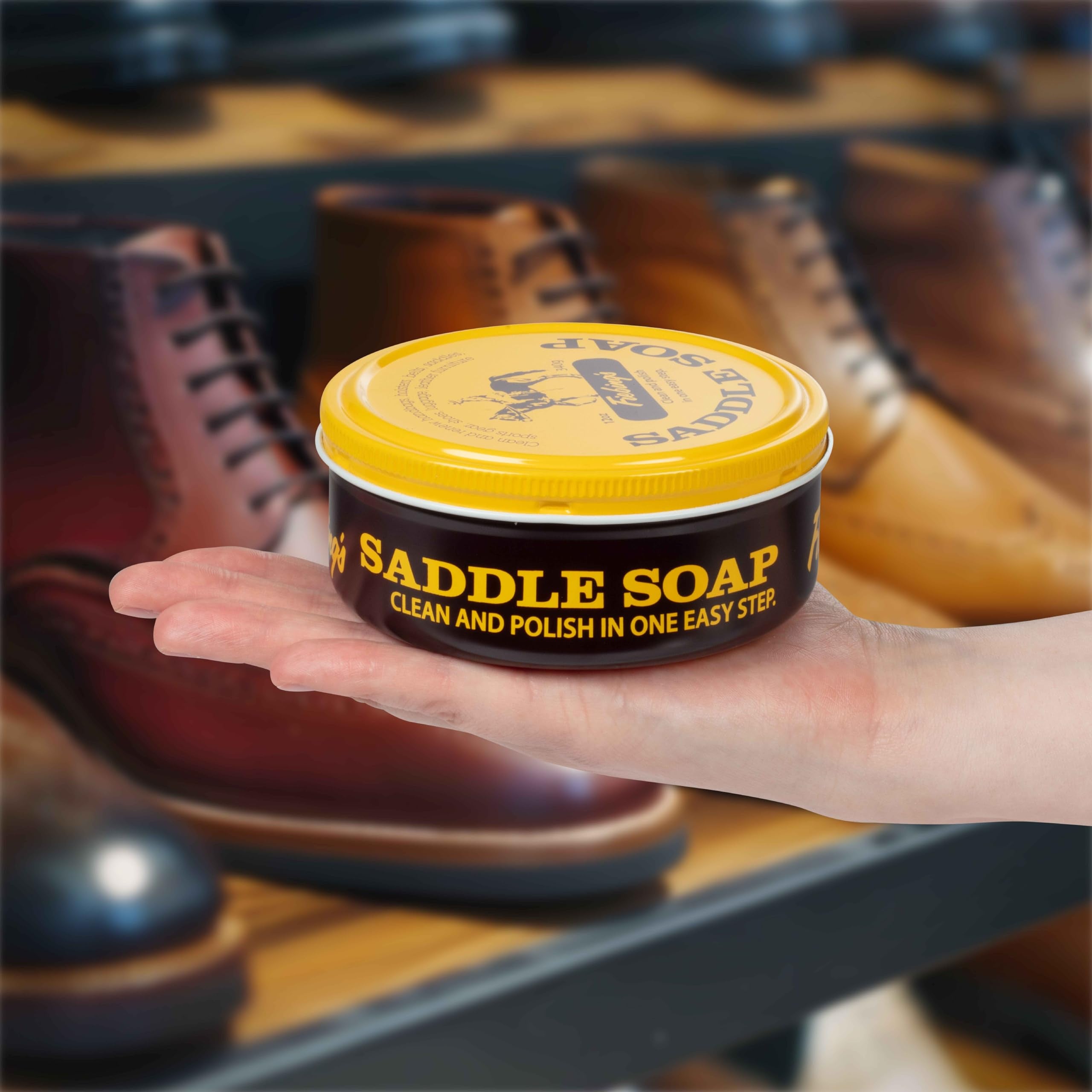 Fiebing's Yellow Saddle Soap for Leather (2 Pack, 12 oz Each) - Leather Cleaner & Conditioner to Soften, Protect & Restore Leath