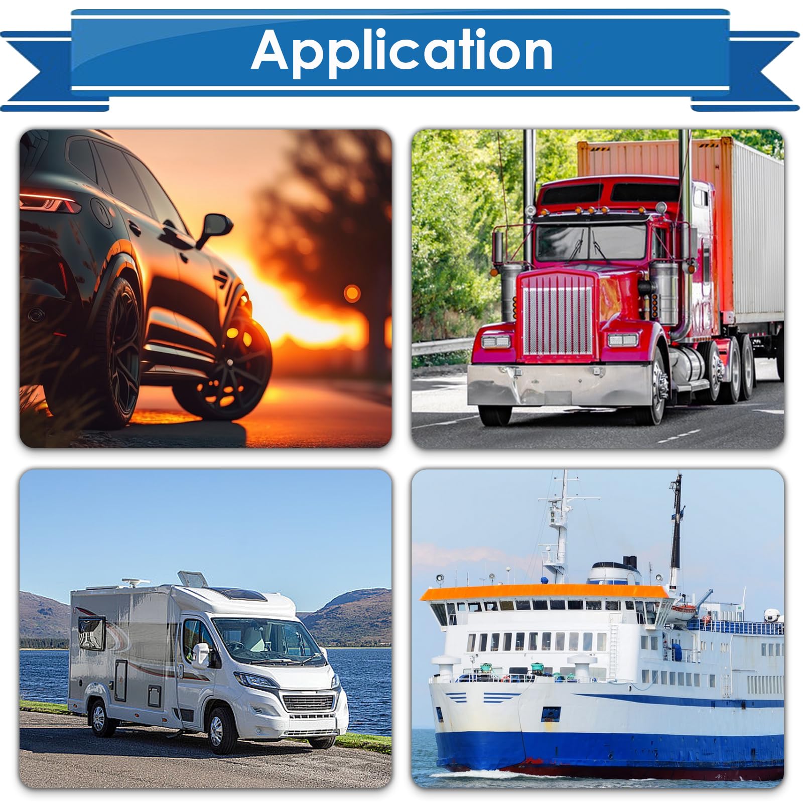 Eoppen 36Pcs Jcase Fuse Car Fuses Assortment Kit Automotive Low Profile Box Shaped Micro Cartridge Fuses for Trucks Cars and SUV