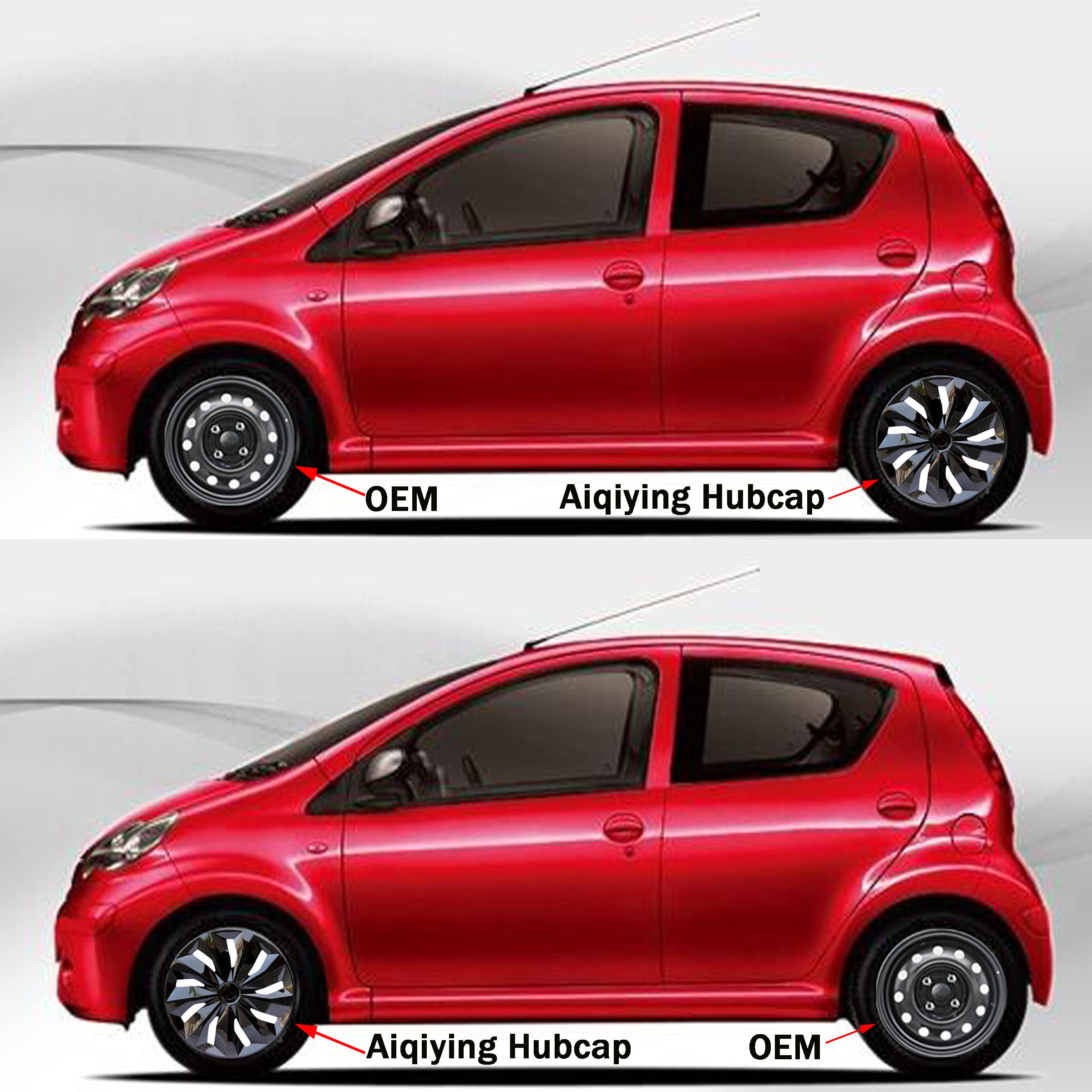 Hubcap Wheel Cover Replacement R17 Hub Caps Universal Wheel Rim Cover Abs Material Exterior Accessories For Car Truck Suv -Set O