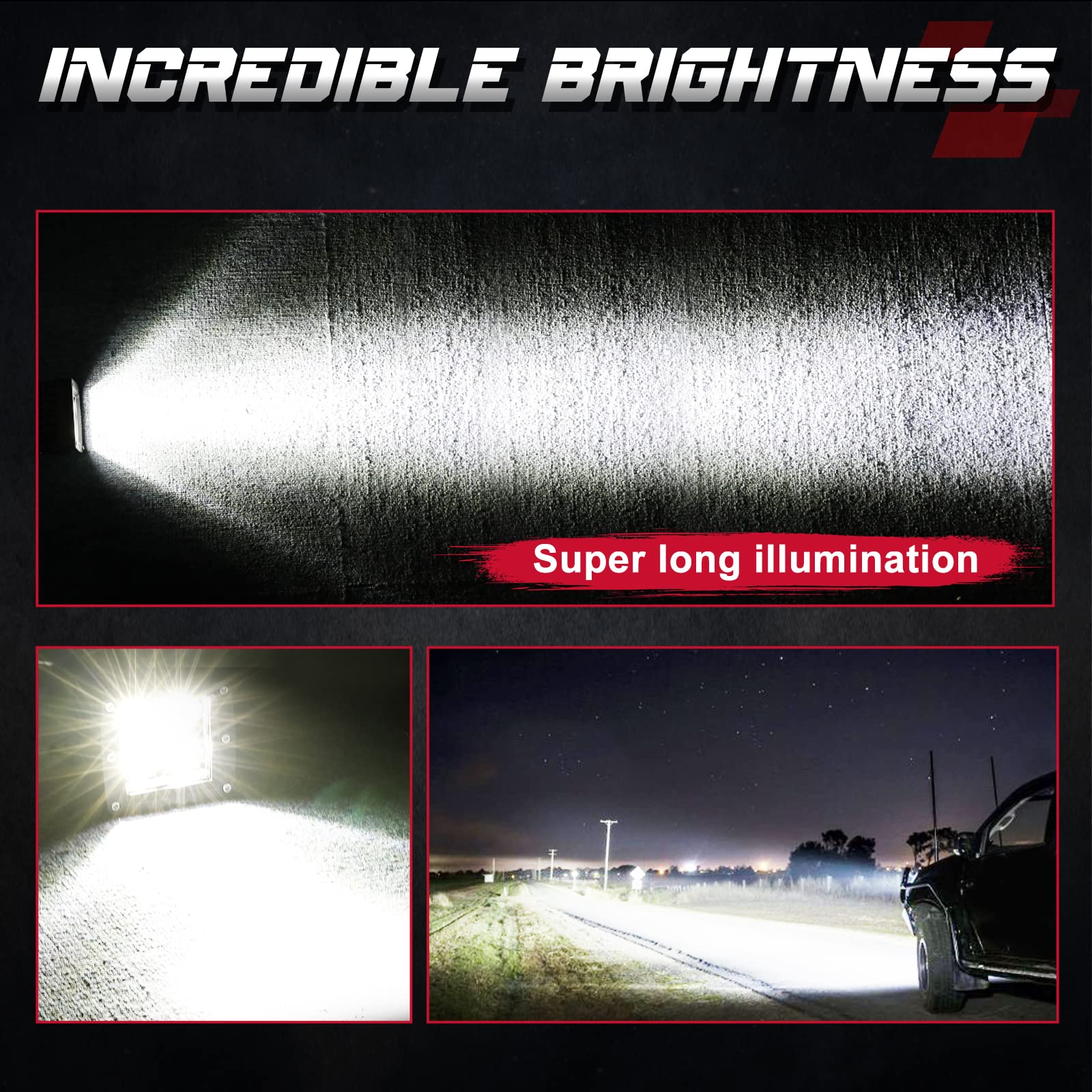 Led Cubes, Offroadtown 2Pcs 3 Inch 100W Cree Led Pods Spot Beam Driving Lights Led Cube Lights Off Road Light Fog Light Reverse