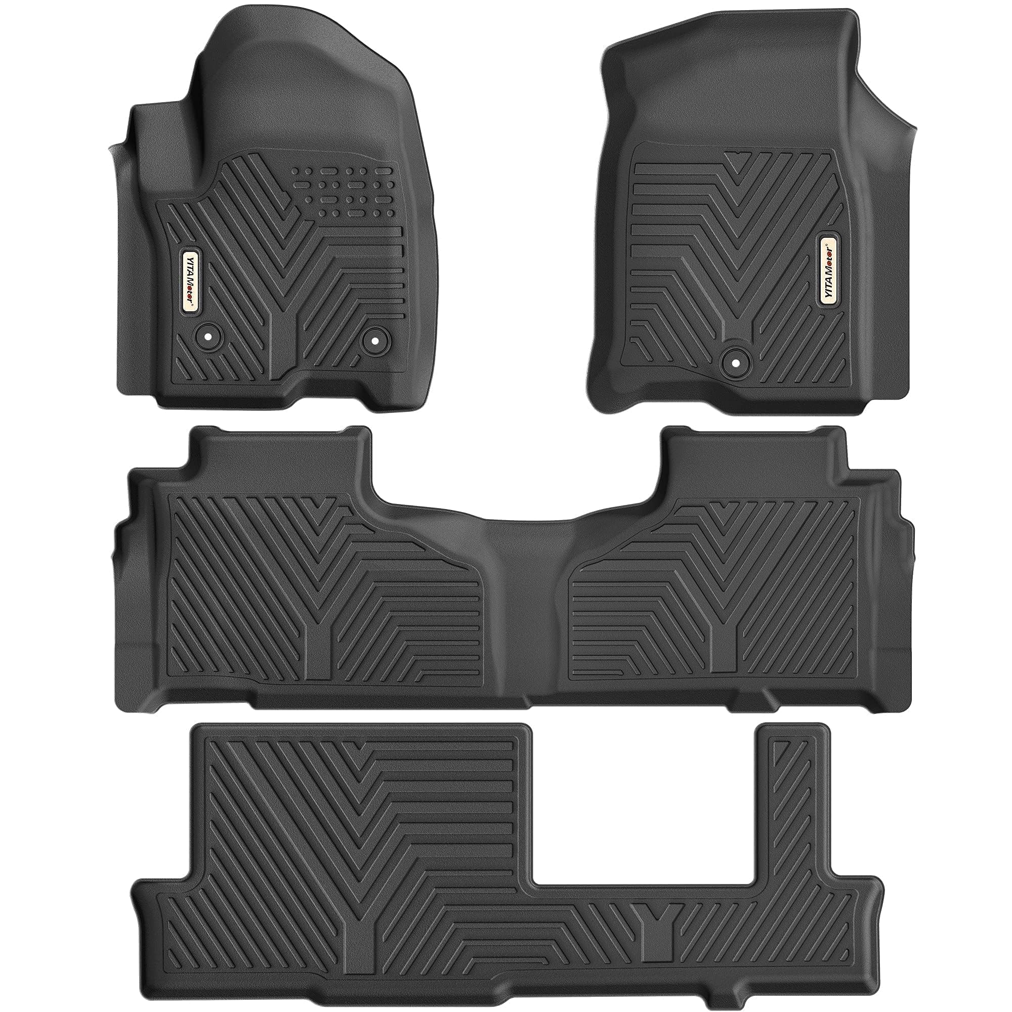 Yitamotor Floor Mats Compatible With 2021-2025 Chevrolet Tahoe/Gmc Yukon/Cadillac Escalade With 2Nd Row Bench Seats, All-Weather