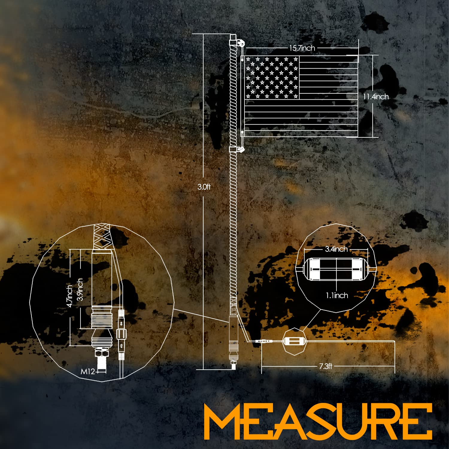 Nirider 3Ft Led Whip Lights With Flag Pole Remote Control Spiral Rgb Chase Light Offroad Warning Lighted Antenna Led Whips For U