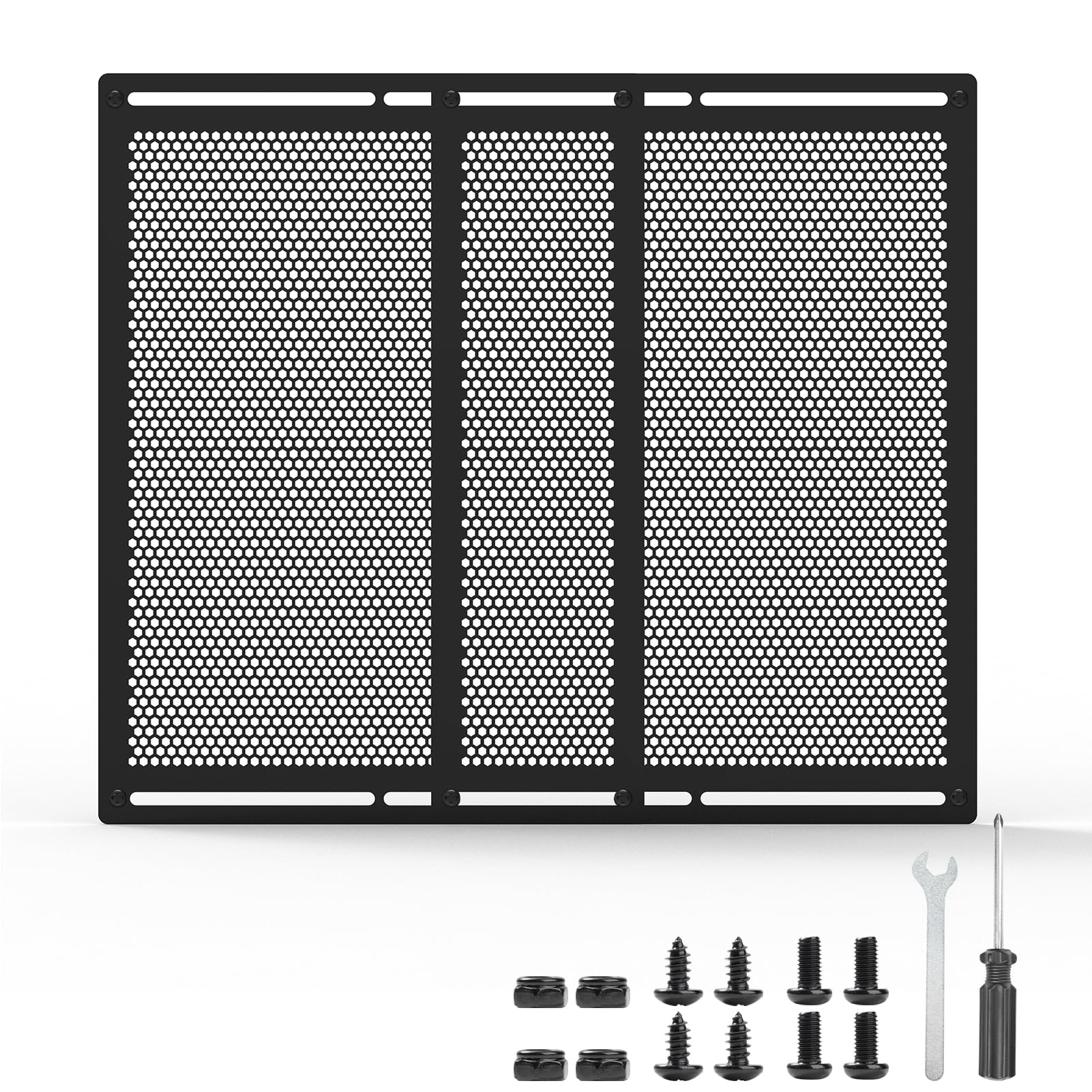 Kessainely RV Entry Screen Door Grille,Upgraded Adjustable 16-31 in Width, 21.26 in Height, Metal Entry Screen Door Protector,Ca