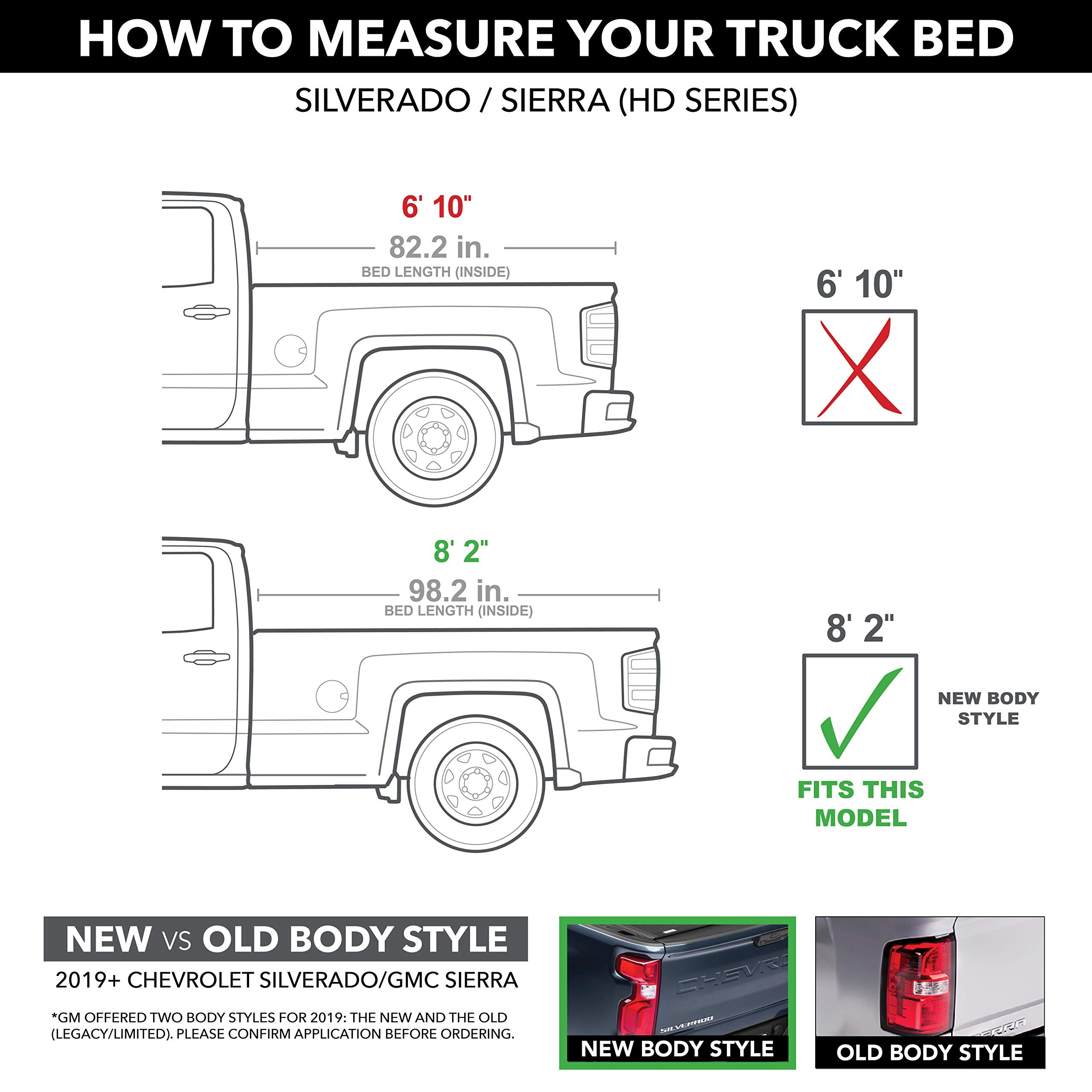 Realtruck Truxedo Sentry Hard Rolling Truck Bed Tonneau Cover | 1572801 | Fits 2019 - 2025 Chevy/Gmc Silverado/Sierra 1500, 2020